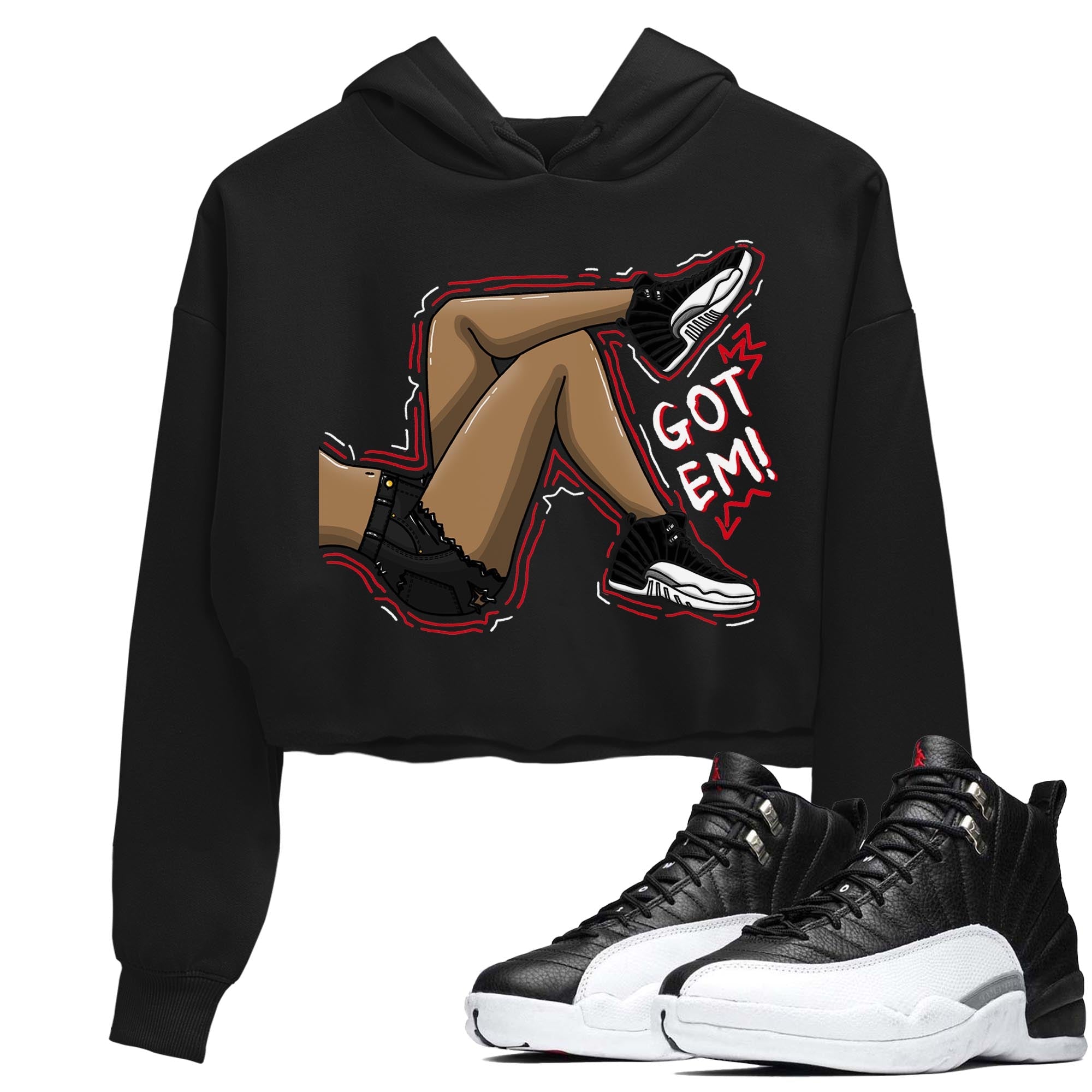 Jordan 12 Playoffs Sneaker Matching T-Shirt Got Em Legs Sneaker Tees Jordan 12 Playoffs Sneaker Release Tees Women's Shirts