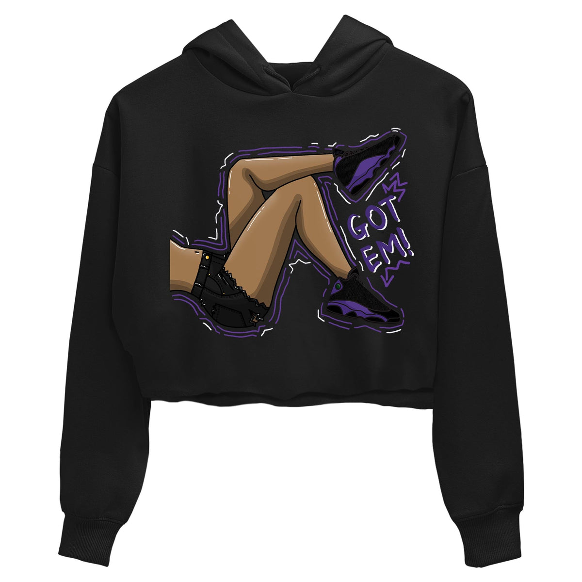 Jordan 13 Court Purple Sneaker Matching T-Shirt Got Em Legs Sneaker Tees Jordan 13 Court Purple Sneaker Release Tees Women's Shirts