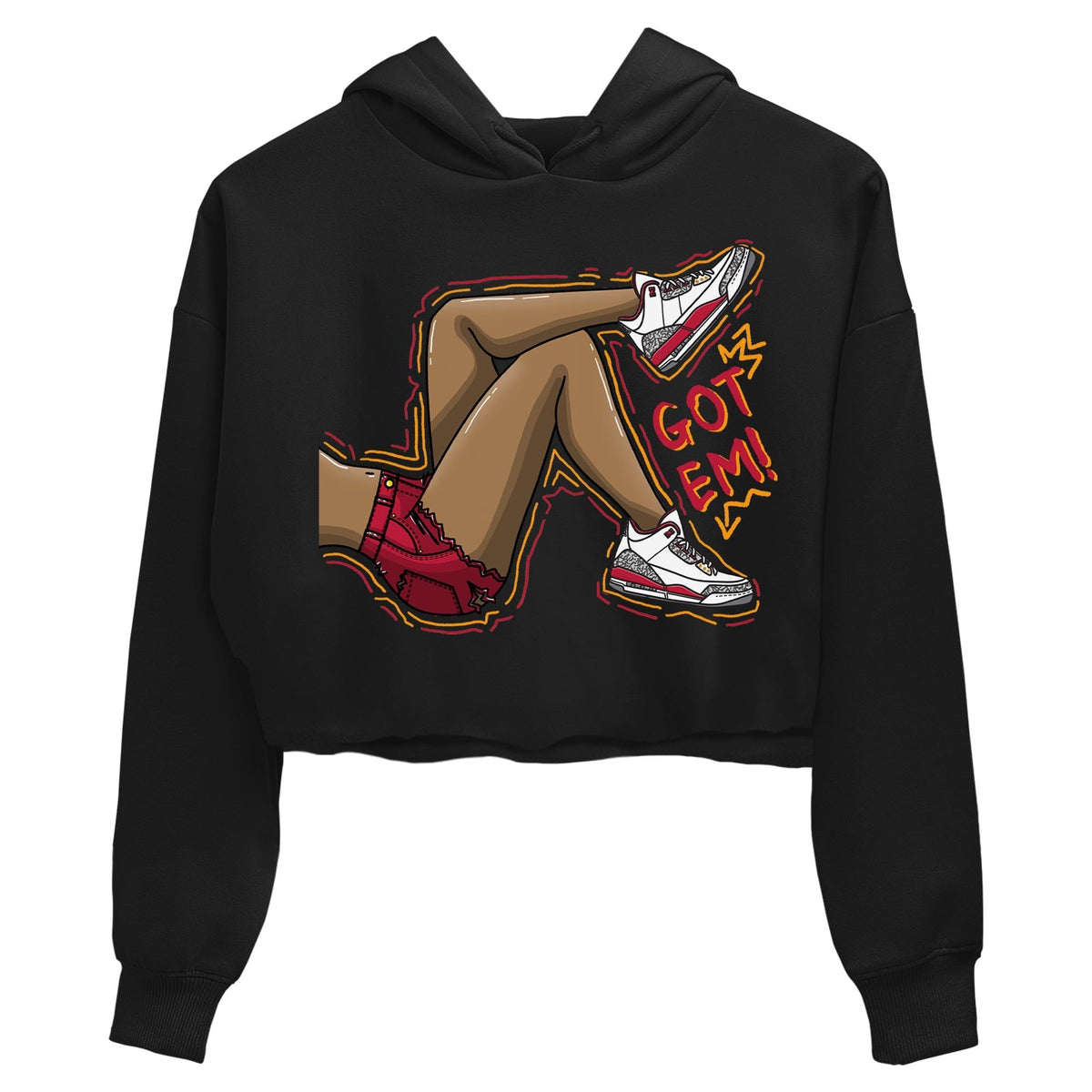 Jordan 3 Cardinal Sneaker Matching T-Shirt Got Em Legs Sneaker Tees Jordan 3 Cardinal Sneaker Release Tees Women's Shirts