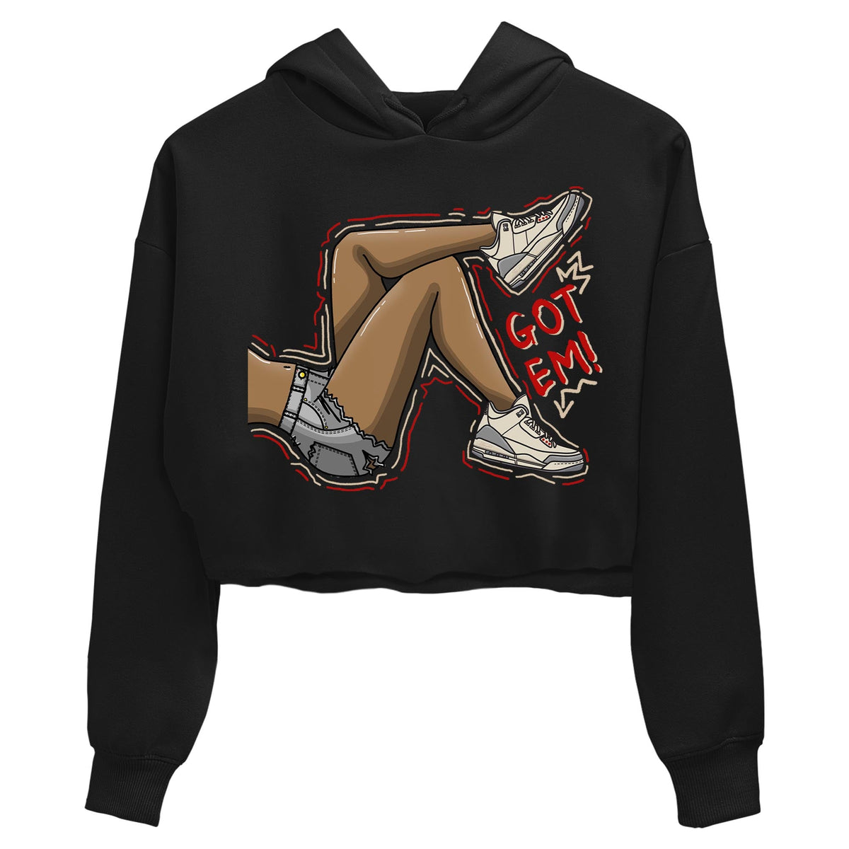 Jordan 3 Muslin Sneaker Matching T-Shirt Got Em Legs Sneaker Tees Jordan 3 Muslin Sneaker Release Tees Women's Shirts