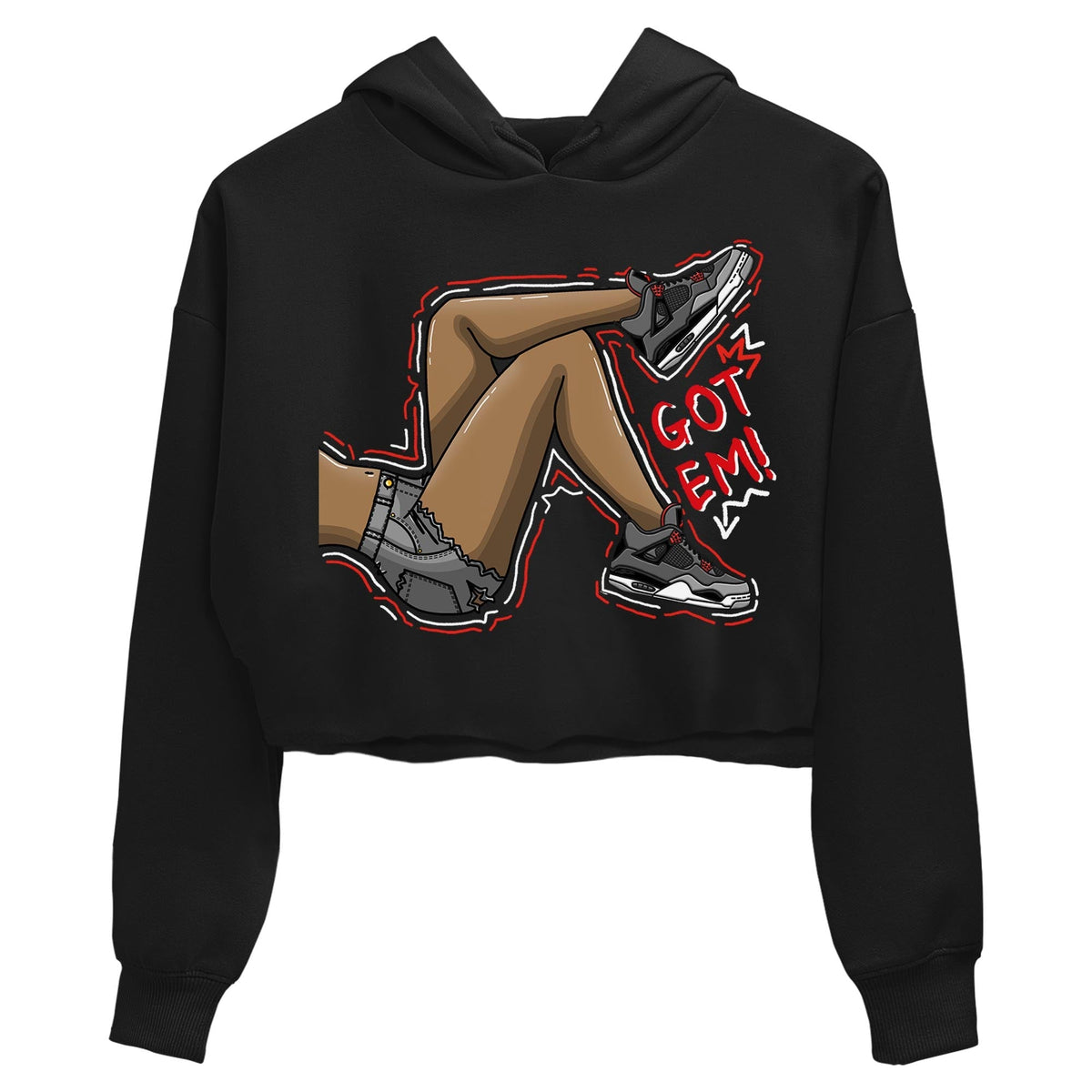 Jordan 4 Infrared Sneaker Matching T-Shirt Got Em Legs Sneaker Tees Jordan 4 Infrared Sneaker Release Tees Women's Shirts