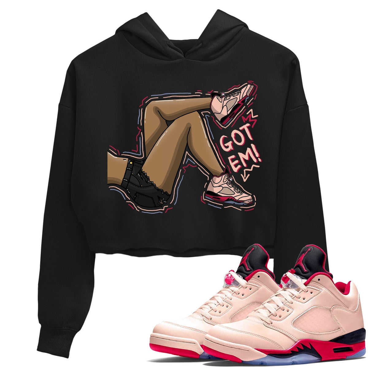 Jordan 5 Girls That Hoop Sneaker Matching T-Shirt Got Em Legs Sneaker Tees Jordan 5 Girls That Hoop Sneaker Release Tees Women's Shirts