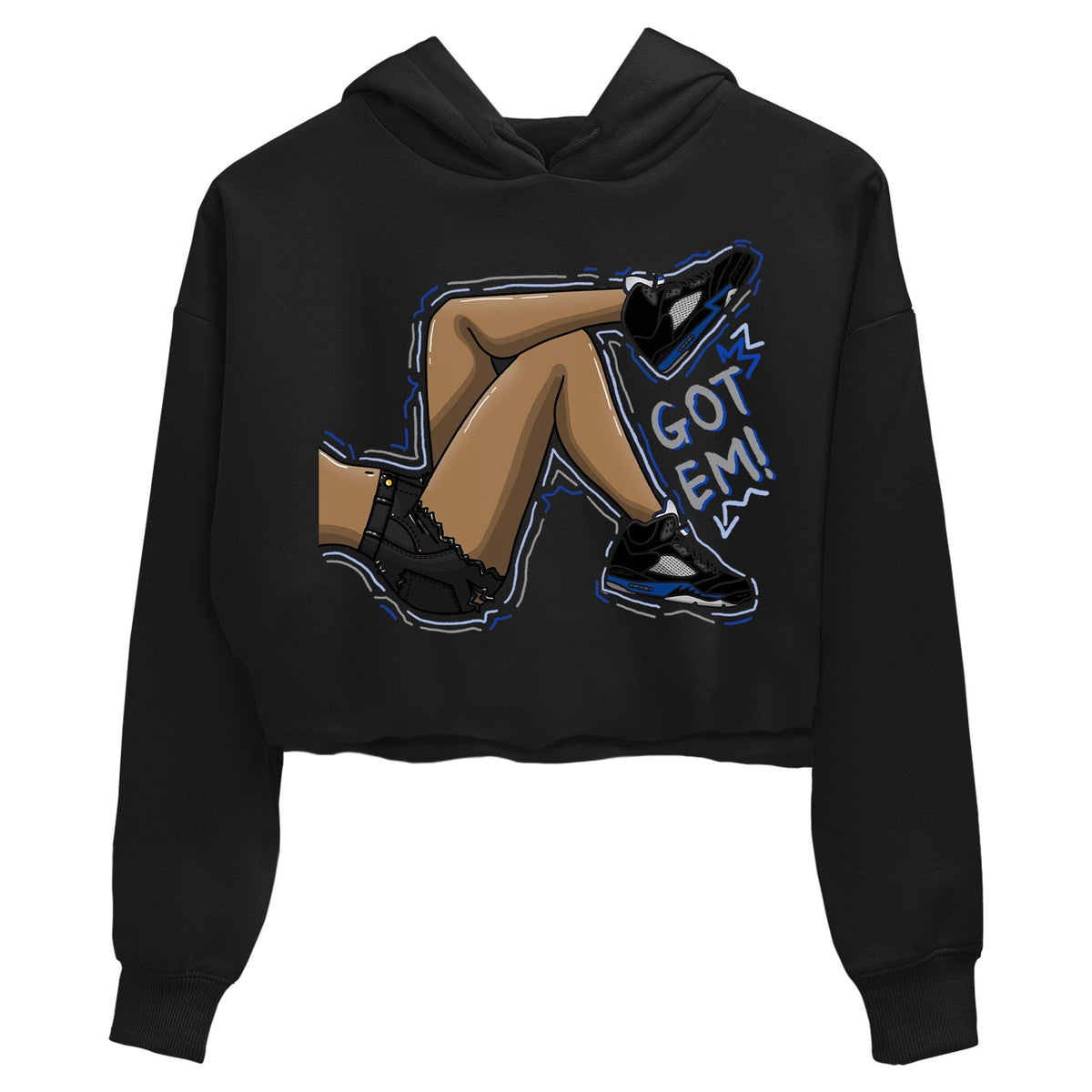 Jordan 5 Racer Blue Sneaker Matching T-Shirt Got Em Legs Sneaker Tees Jordan 5 Racer Blue Sneaker Release Tees Women's Shirts
