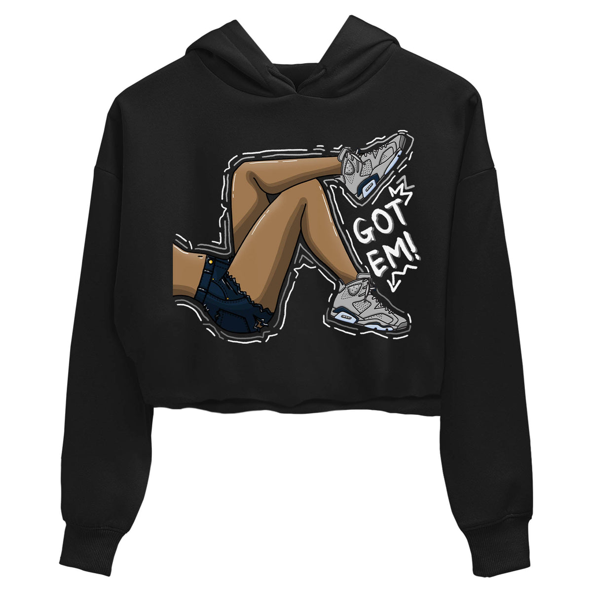 Jordan 6 Georgetown Sneaker Matching T-Shirt Got Em Legs Sneaker Tees Jordan 6 Georgetown Sneaker Release Tees Women's Shirts