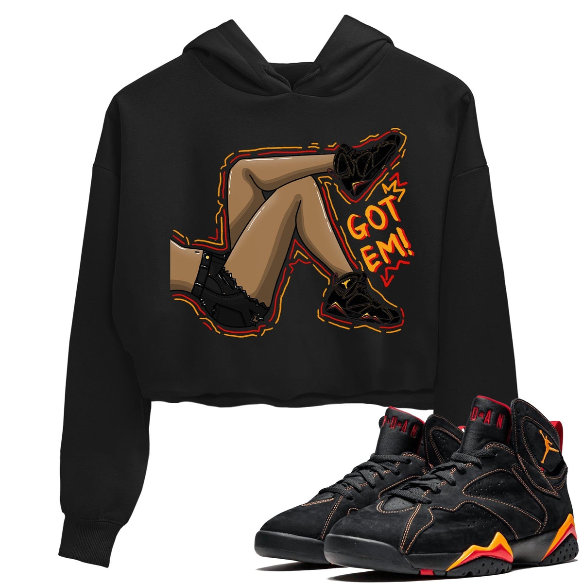 Jordan 7 Citrus Shirt To Match Jordans Got Em Legs Sneaker Tees Jordan 7 Citrus Drip Gear Zone Sneaker Matching Clothing Women's Shirts