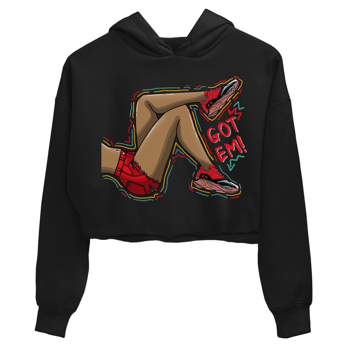 Yeezy 700 Hi-Res Red Shirt To Match Jordans Got Em Legs Sneaker Tees Yeezy 700 Hi-Res Red Drip Gear Zone Sneaker Matching Clothing Women's Shirts
