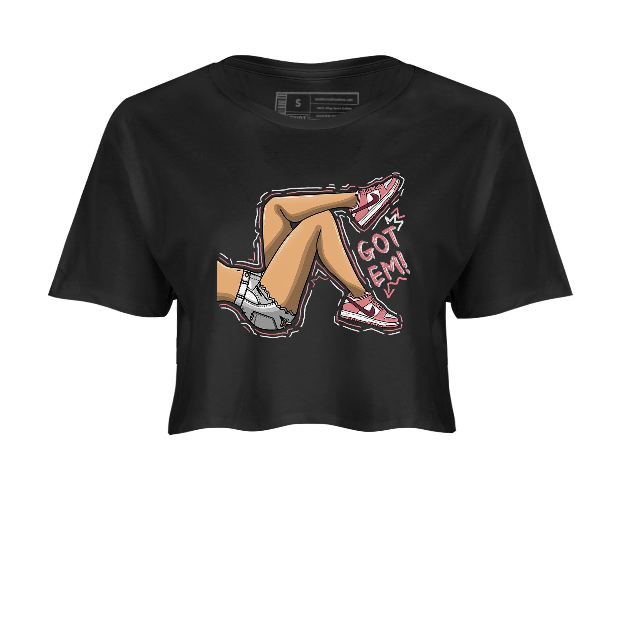 Dunk Valentine's Day shirt to match jordans Got Em Legs sneaker tees Dunks Valentine's Day Drip Gear Zone Black 2 crop length shirt