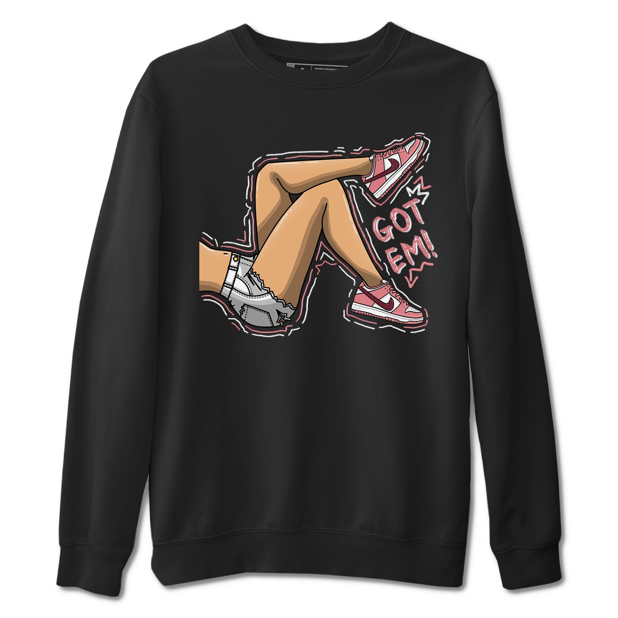Dunk Valentine's Day shirt to match jordans Got Em Legs sneaker tees Dunks Valentine's Day Drip Gear Zone unisex cotton Black 2 crew neck shirt