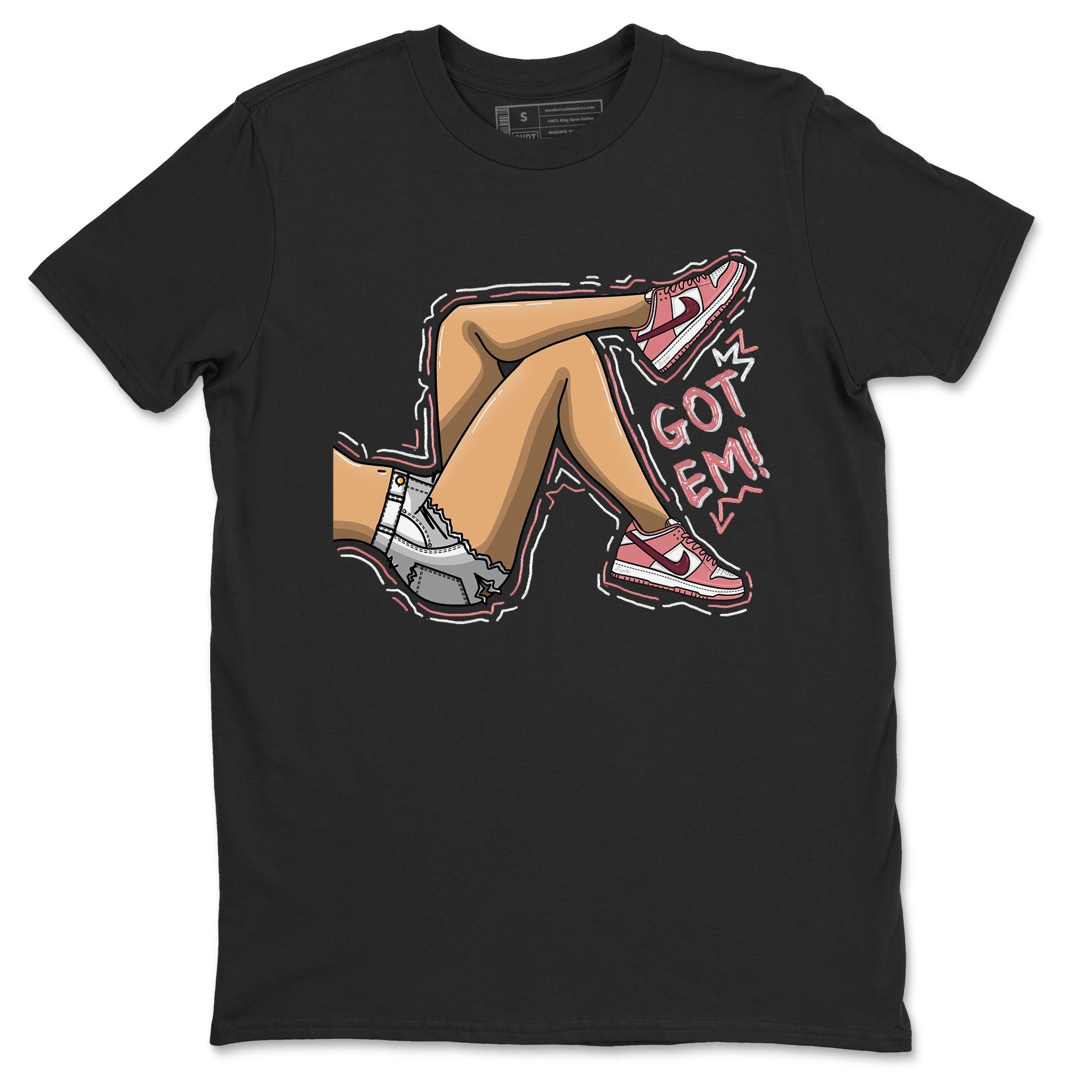 Dunk Valentine's Day shirt to match jordans Got Em Legs sneaker tees Dunks Valentine's Day Drip Gear Zone unisex cotton Black 2 crew neck shirt