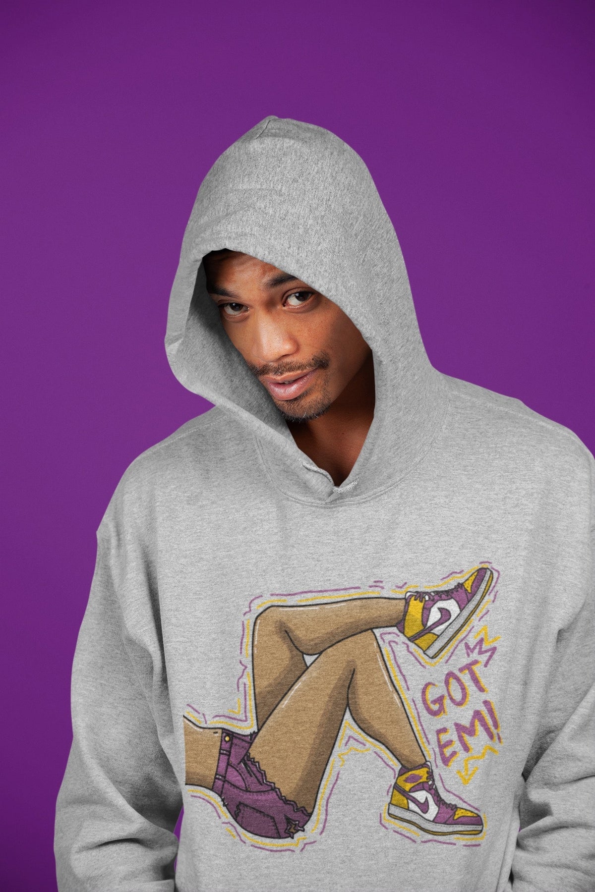 Jordan 1 Brotherhood Sneaker Matching T-Shirt Got Em Legs Sneaker Tees Jordan 1 Brotherhood Sneaker Release Tees Crew Neck Tees