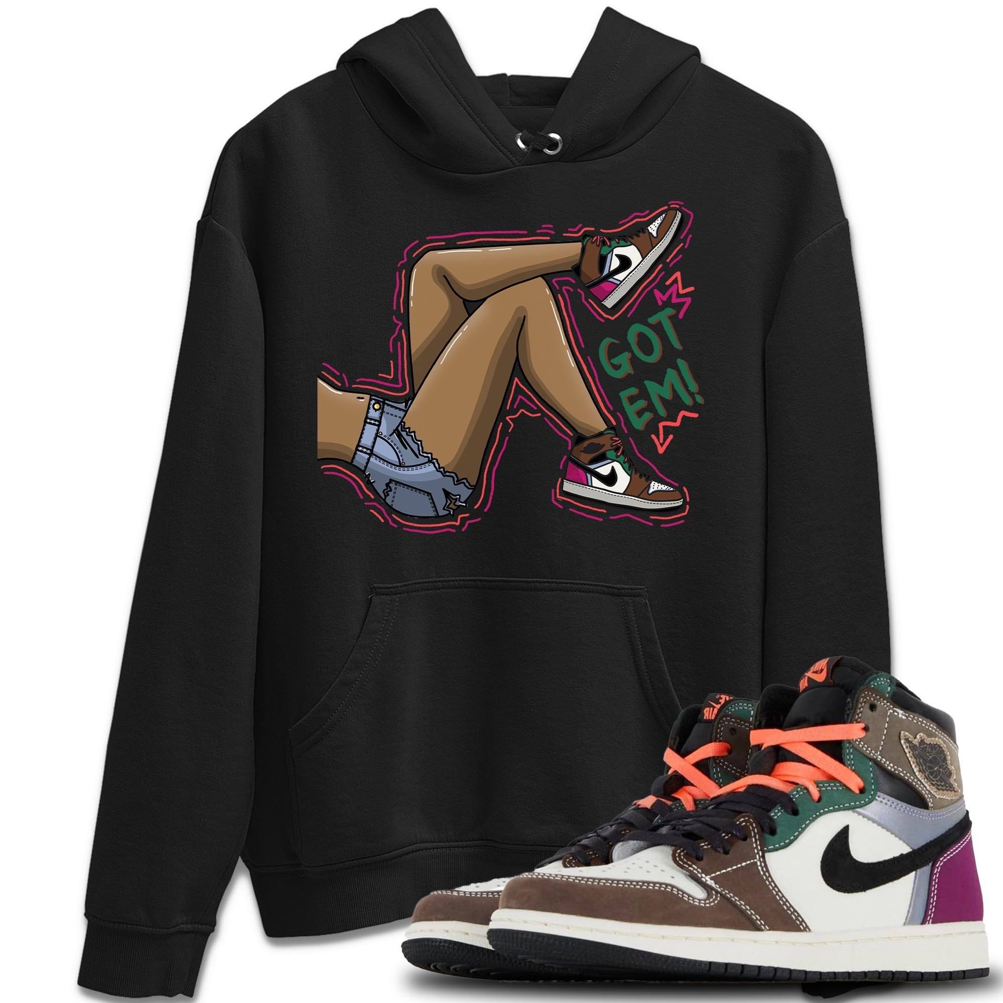 Jordan 1 Hand Crafted Sneaker Matching T-Shirt Got Em Legs Sneaker Tees Jordan 1 Hand Crafted Sneaker Release Tees Crew Neck Tees
