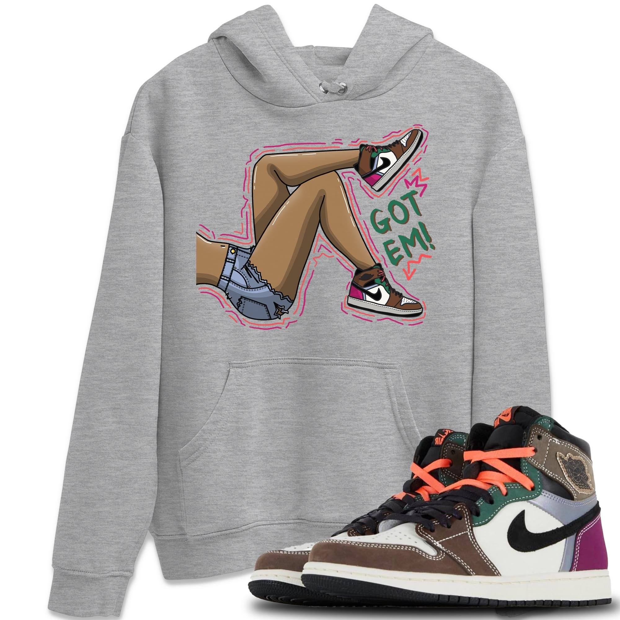 Jordan 1 Hand Crafted Sneaker Matching T-Shirt Got Em Legs Sneaker Tees Jordan 1 Hand Crafted Sneaker Release Tees Crew Neck Tees