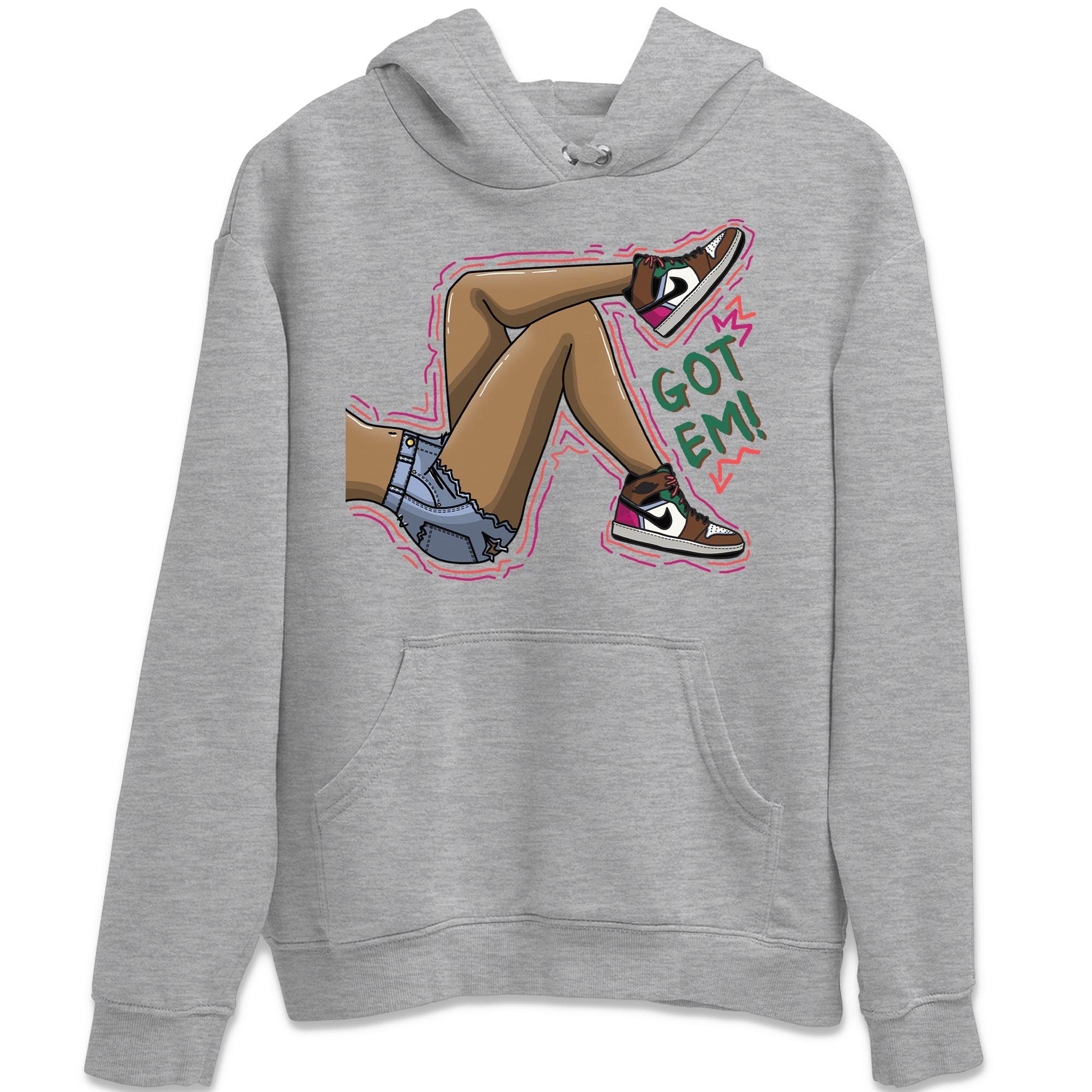 Jordan 1 Hand Crafted Sneaker Matching T-Shirt Got Em Legs Sneaker Tees Jordan 1 Hand Crafted Sneaker Release Tees Crew Neck Tees