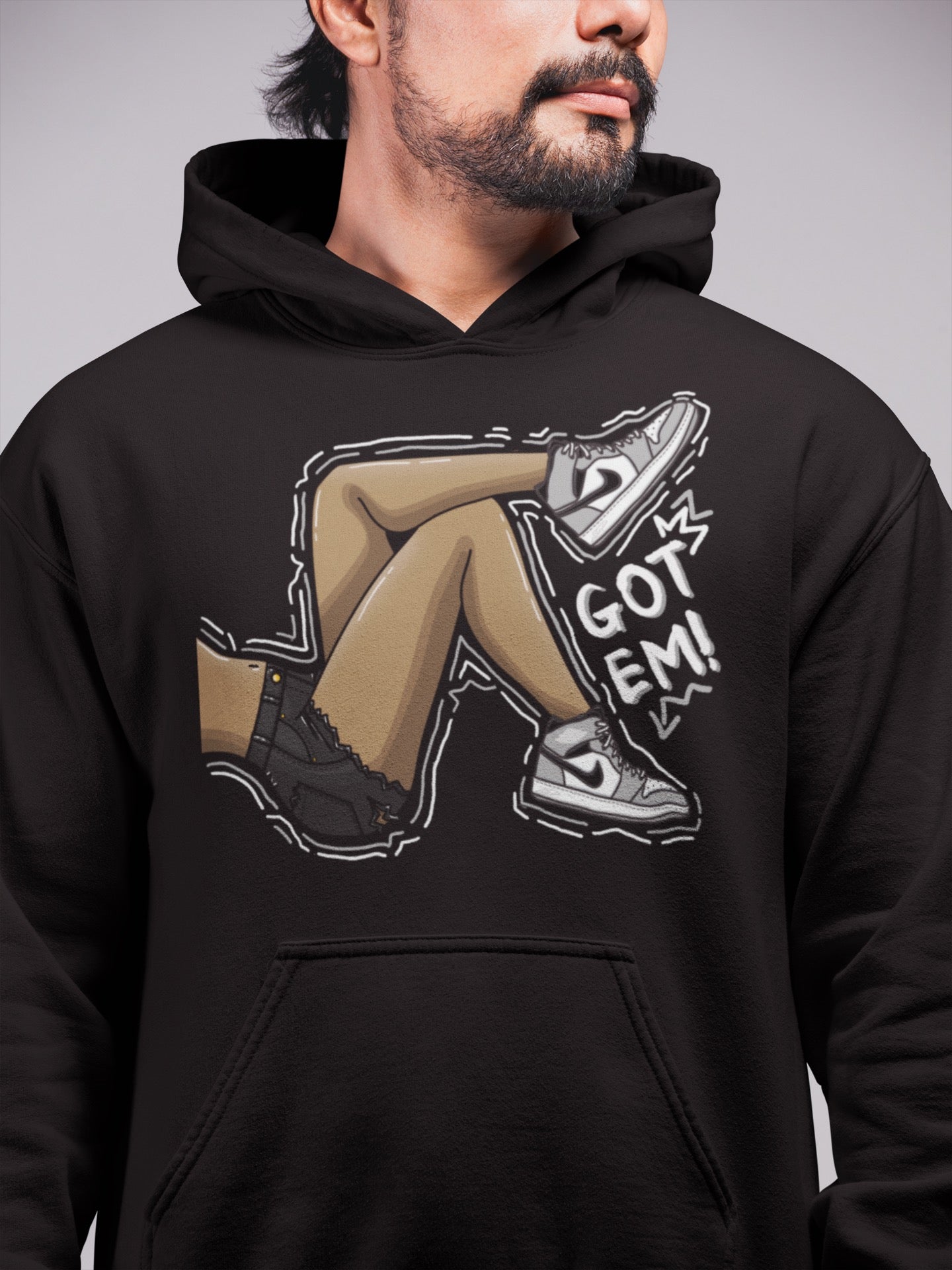 Jordan 1 Light Smoke Grey Sneaker Matching T-Shirt Got Em Legs Sneaker Tees Jordan 1 Light Smoke Grey Sneaker Release Tees Crew Neck Tees