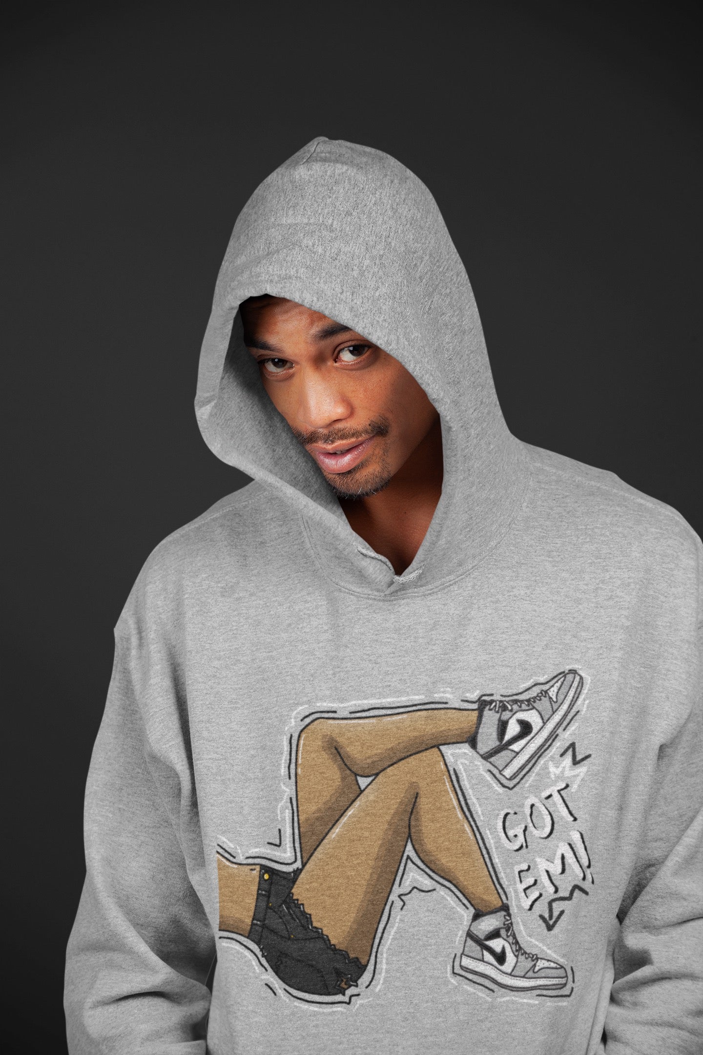 Jordan 1 Light Smoke Grey Sneaker Matching T-Shirt Got Em Legs Sneaker Tees Jordan 1 Light Smoke Grey Sneaker Release Tees Crew Neck Tees