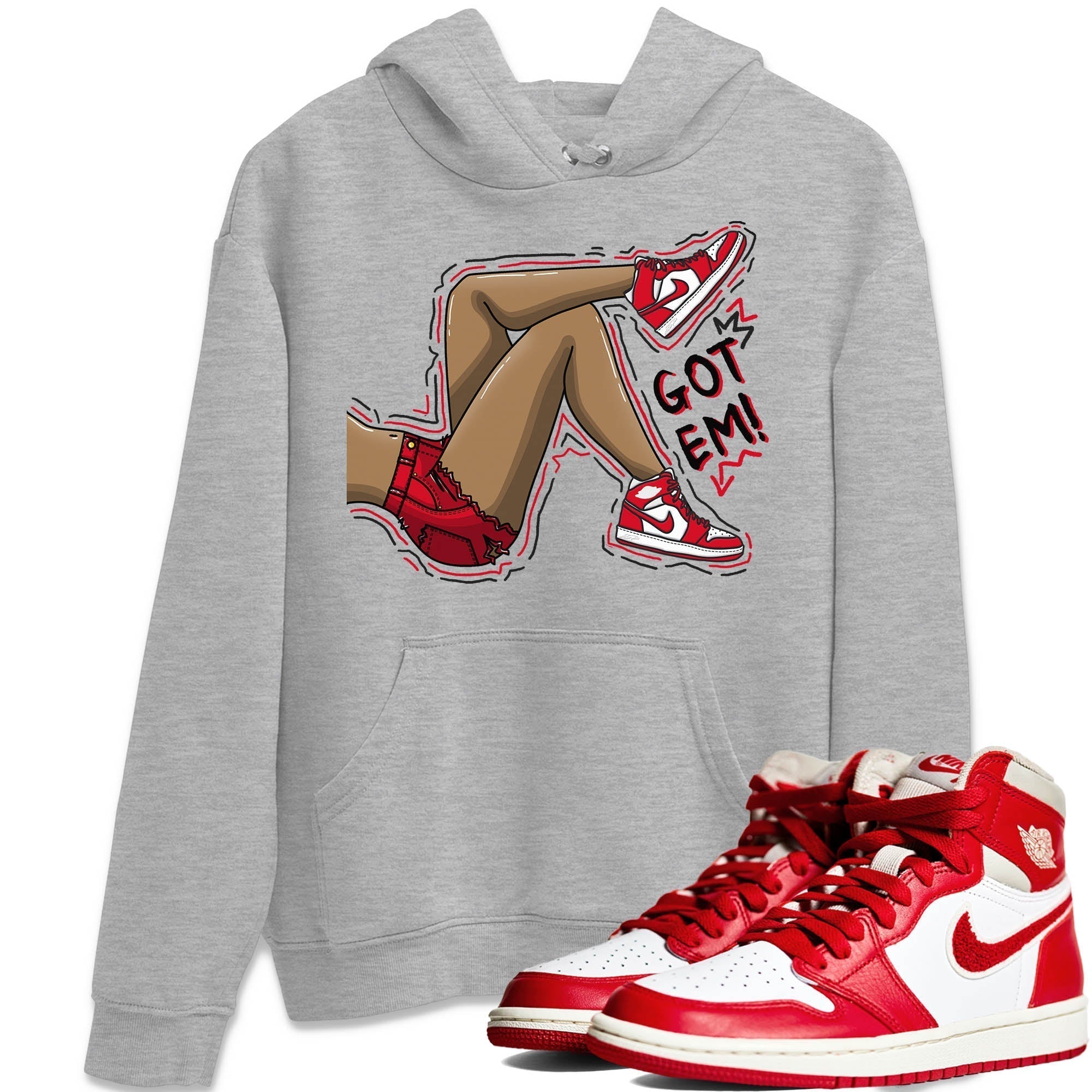 Jordan 1 Newstalgia Sneaker Matching T-Shirt Got Em Legs Sneaker Tees Jordan 1 Newstalgia Sneaker Release Tees Crew Neck Tees