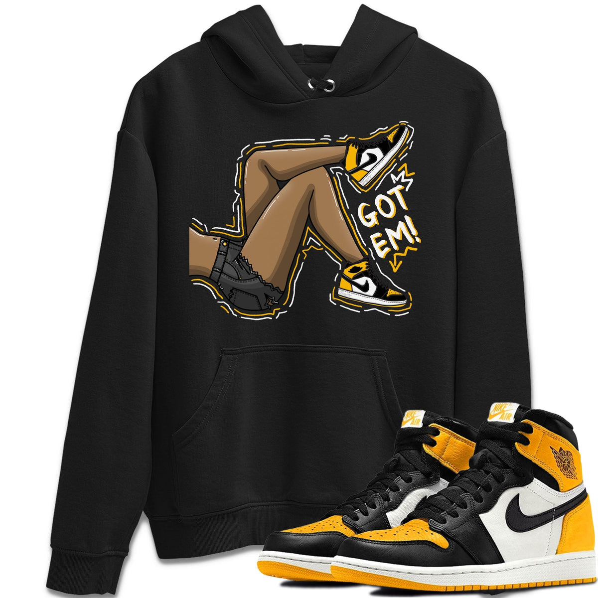 Jordan 1 Taxi Sneaker Matching T-Shirt Got Em Legs Sneaker Tees Jordan 1 Taxi Sneaker Release Tees Crew Neck Tees