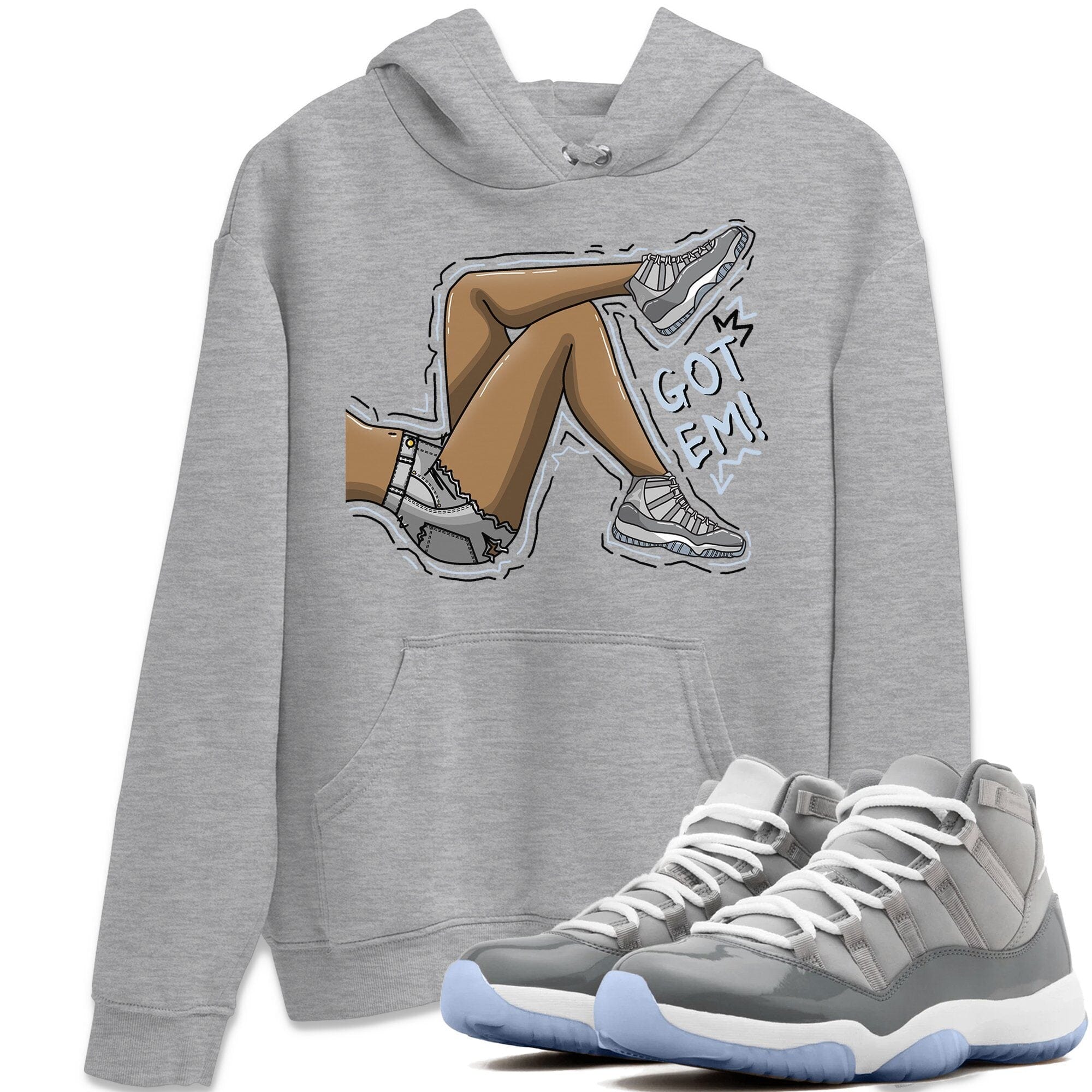 Jordan 11 Cool Grey Shirt To Match Jordans Got Em Legs Sneaker Tees Jordan 11 Cool Grey Drip Gear Zone Sneaker Matching Clothing Unisex Shirts