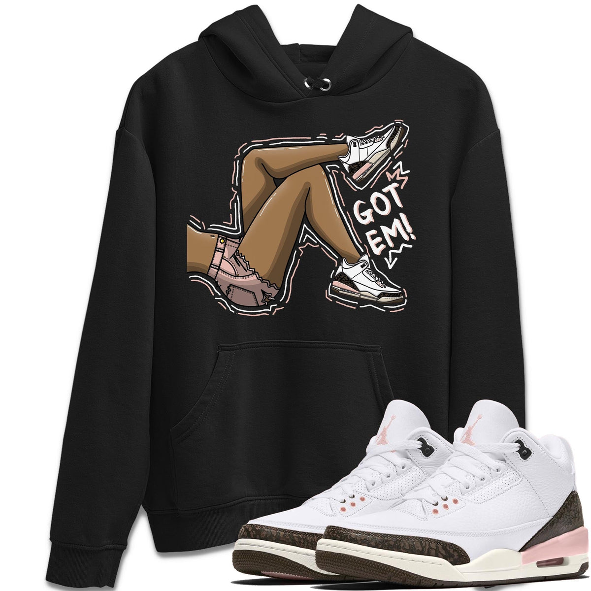 Jordan 3 Atmosphere Sneaker Matching T-Shirt Got Em Legs Sneaker Tees Jordan 3 Atmosphere Sneaker Release Tees Crew Neck Tees