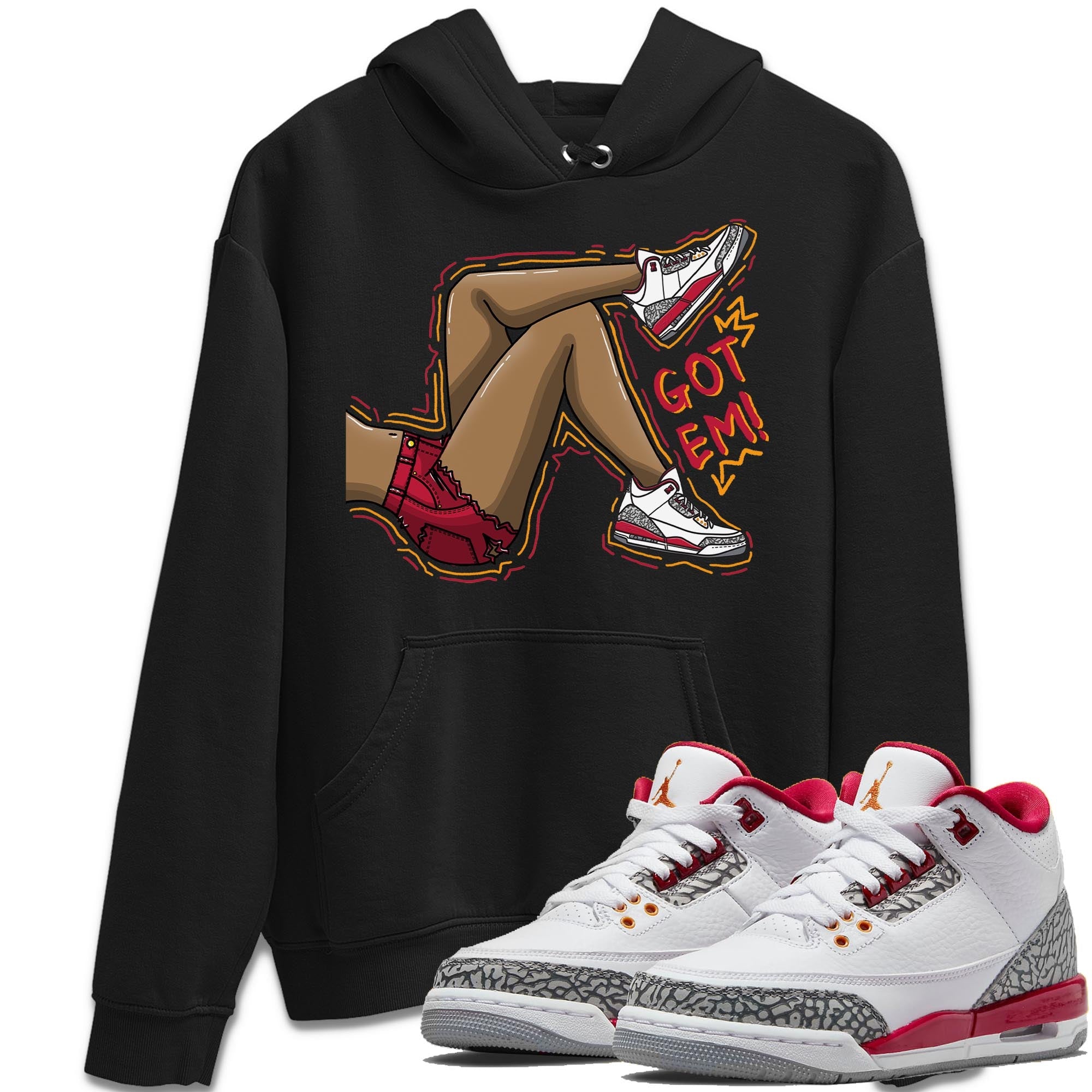 Jordan 3 Cardinal Shirt To Match Jordans Got Em Legs Sneaker Tees Jordan 3 Cardinal Drip Gear Zone Sneaker Matching Clothing Unisex Shirts