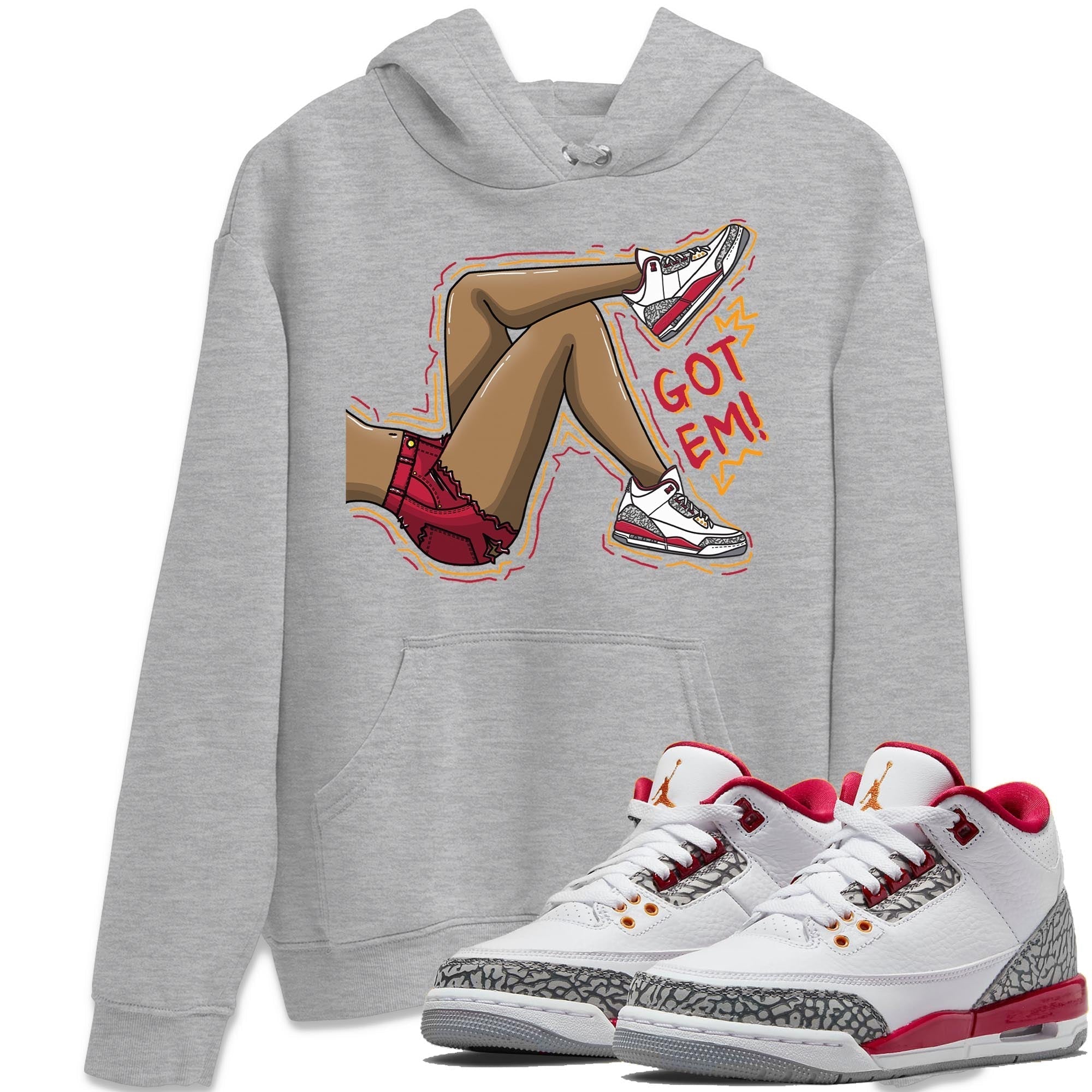 Jordan 3 Cardinal Shirt To Match Jordans Got Em Legs Sneaker Tees Jordan 3 Cardinal Drip Gear Zone Sneaker Matching Clothing Unisex Shirts
