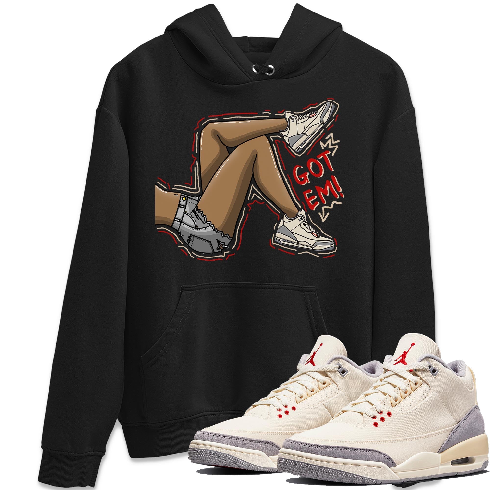 Jordan 3 Muslin Shirt To Match Jordans Got Em Legs Sneaker Tees Jordan 3 Muslin Drip Gear Zone Sneaker Matching Clothing Unisex Shirts