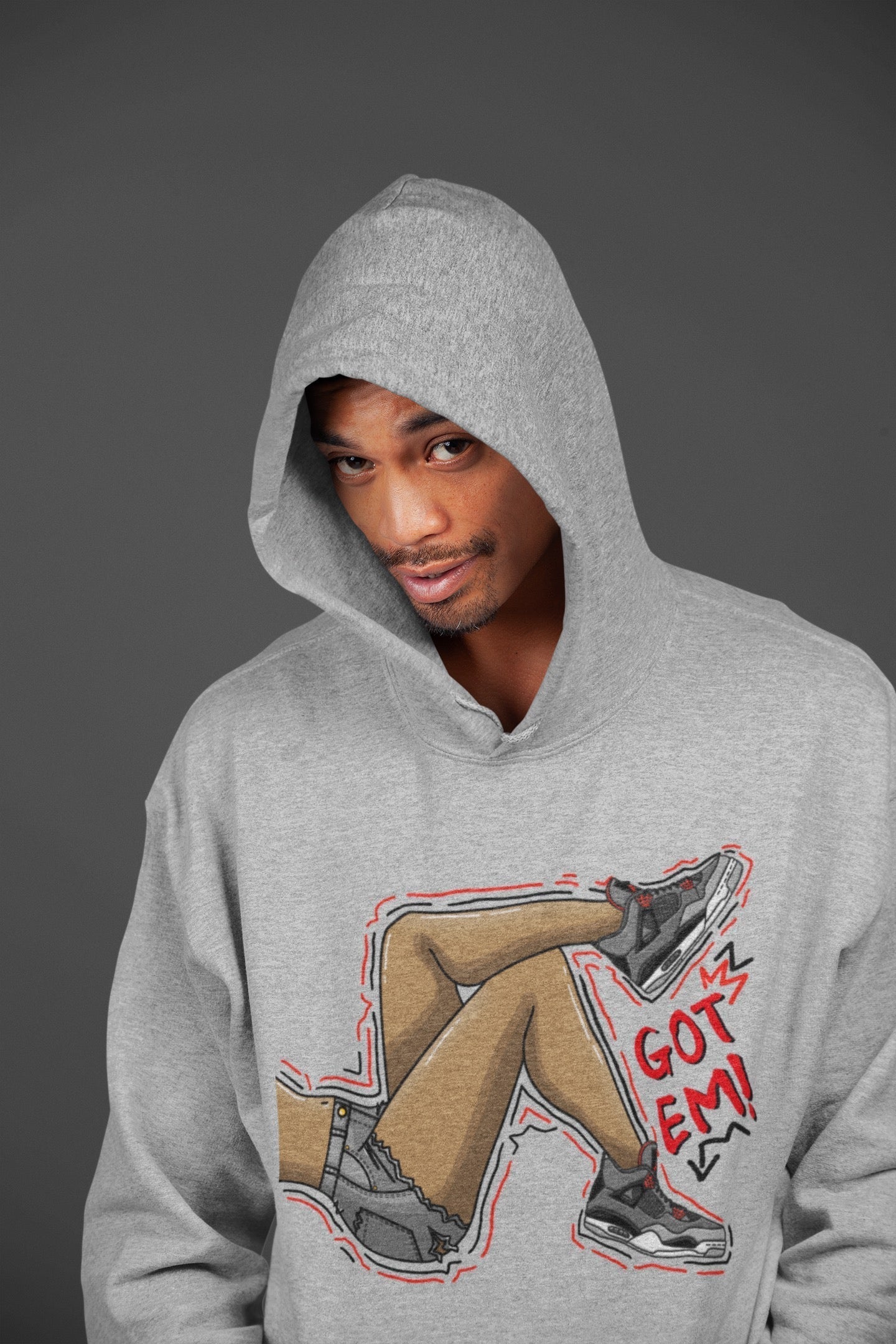 Jordan 4 Infrared Sneaker Matching T-Shirt Got Em Legs Sneaker Tees Jordan 4 Infrared Sneaker Release Tees Crew Neck Tees