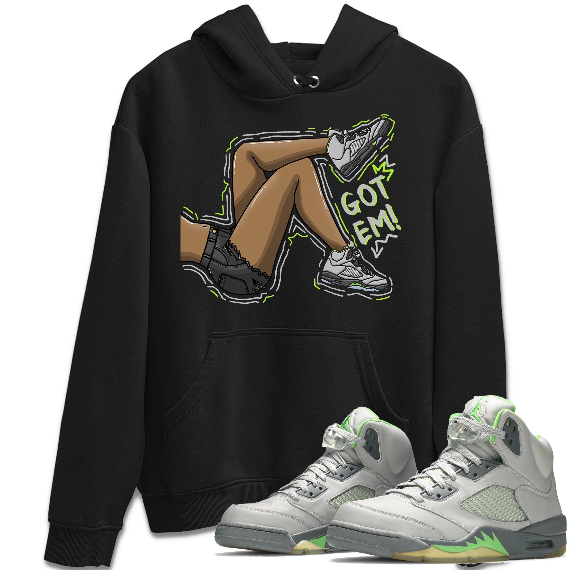 Jordan 5 Green Bean Sneaker Matching T-Shirt Got Em Legs Sneaker Tees Jordan 5 Green Bean Sneaker Release Tees Crew Neck Tees