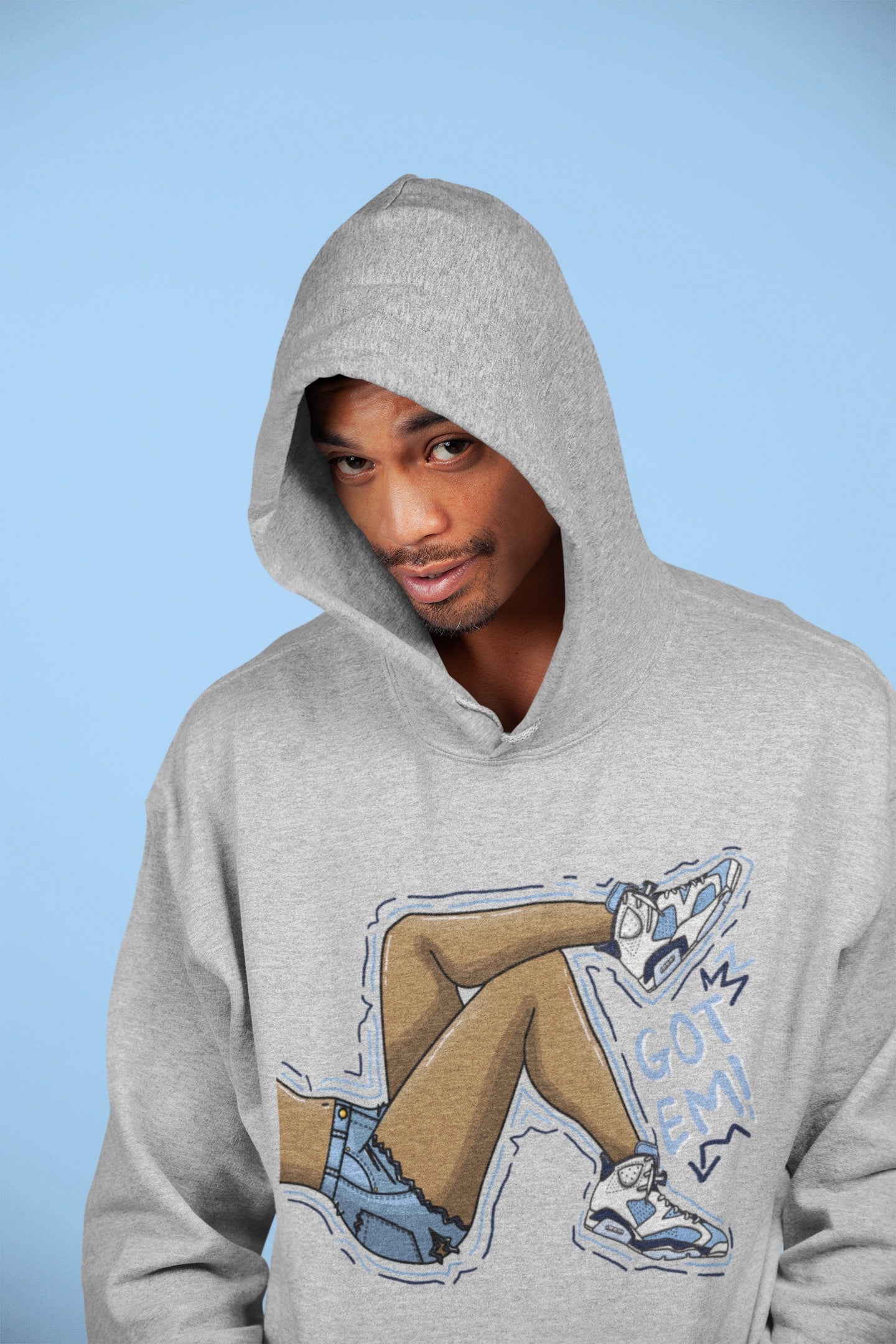 Jordan 6 UNC Shirt To Match Jordans Got Em Legs Sneaker Tees Jordan 6 UNC Drip Gear Zone Sneaker Matching Clothing Unisex Shirts