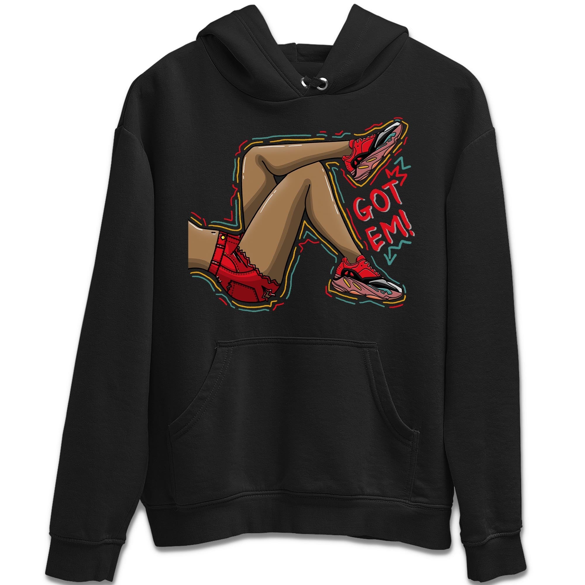 Yeezy 700 Hi-Res Red Shirt To Match Jordans Got Em Legs Sneaker Tees Yeezy 700 Hi-Res Red Drip Gear Zone Sneaker Matching Clothing Unisex Shirts