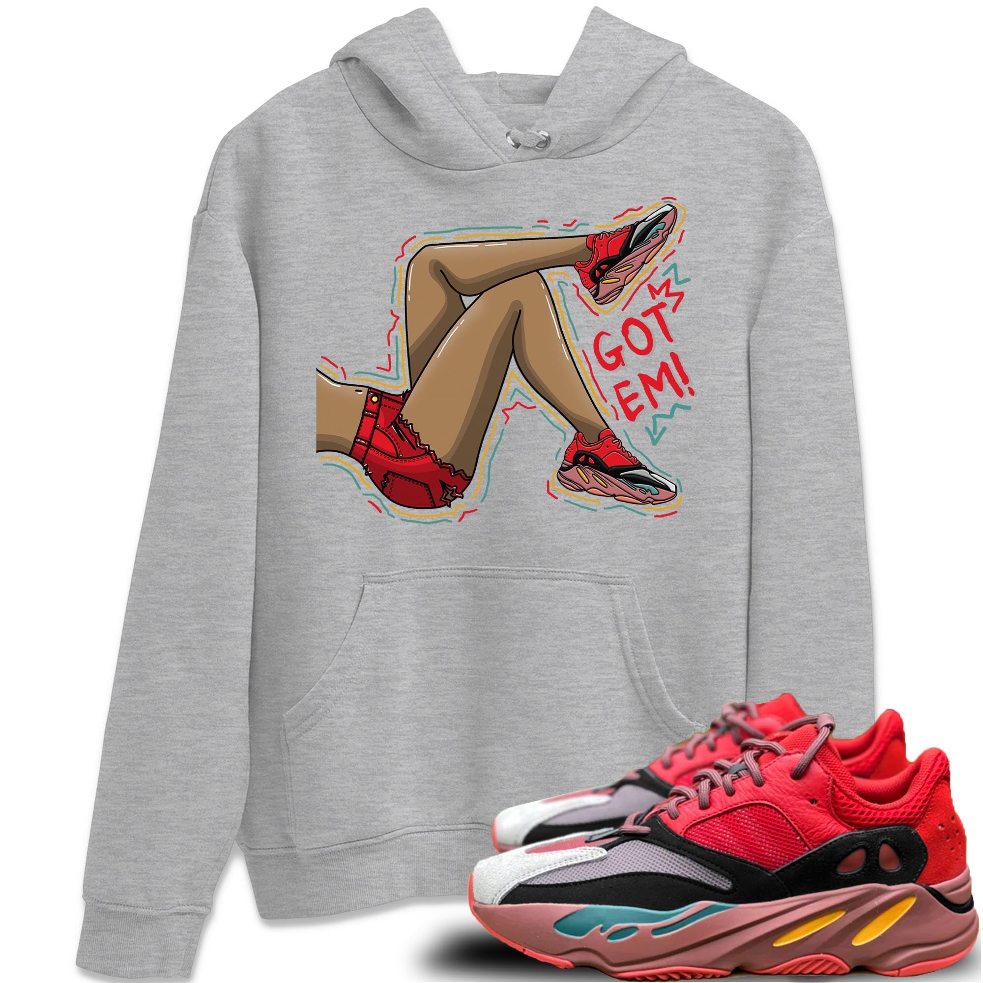 Yeezy 700 Hi-Res Red Shirt To Match Jordans Got Em Legs Sneaker Tees Yeezy 700 Hi-Res Red Drip Gear Zone Sneaker Matching Clothing Unisex Shirts