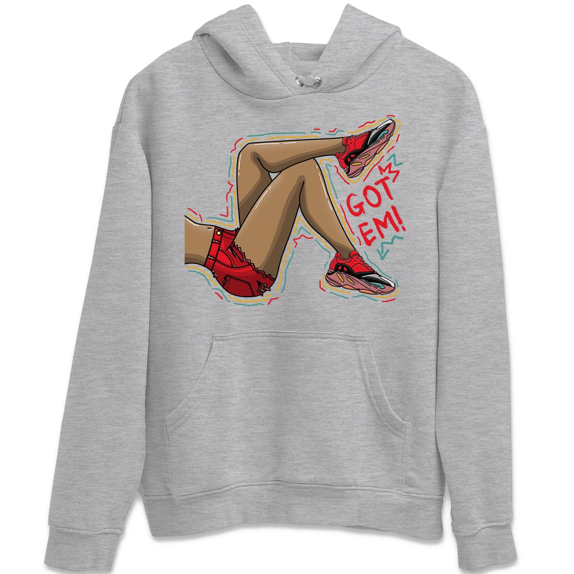 Yeezy 700 Hi-Res Red Shirt To Match Jordans Got Em Legs Sneaker Tees Yeezy 700 Hi-Res Red Drip Gear Zone Sneaker Matching Clothing Unisex Shirts