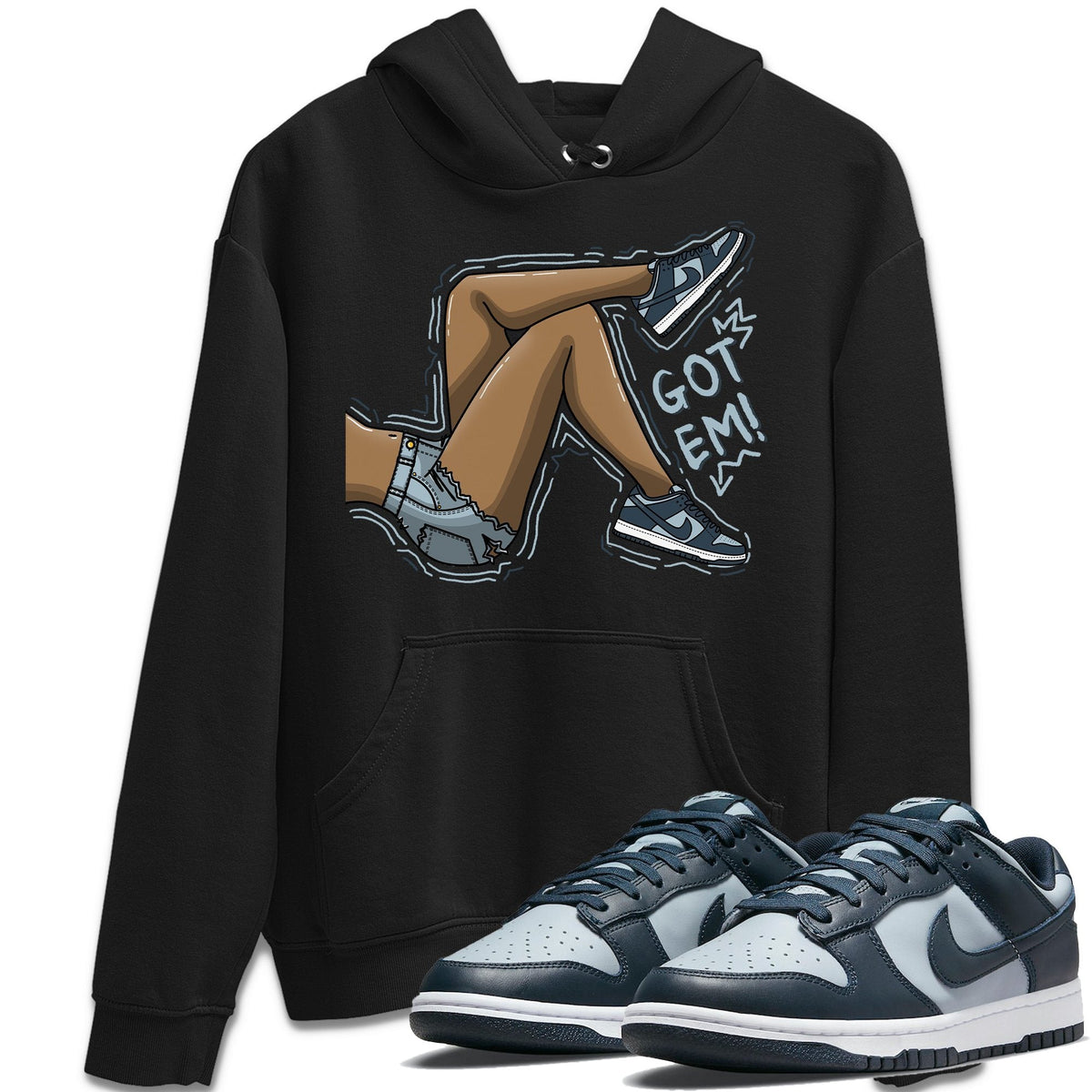 Dunk championship Grey Sneaker Match Tees Got Em Legs Sneaker Tees Dunk championship Grey Jordan to match sneaker T-Shirt Crew Neck Shirts