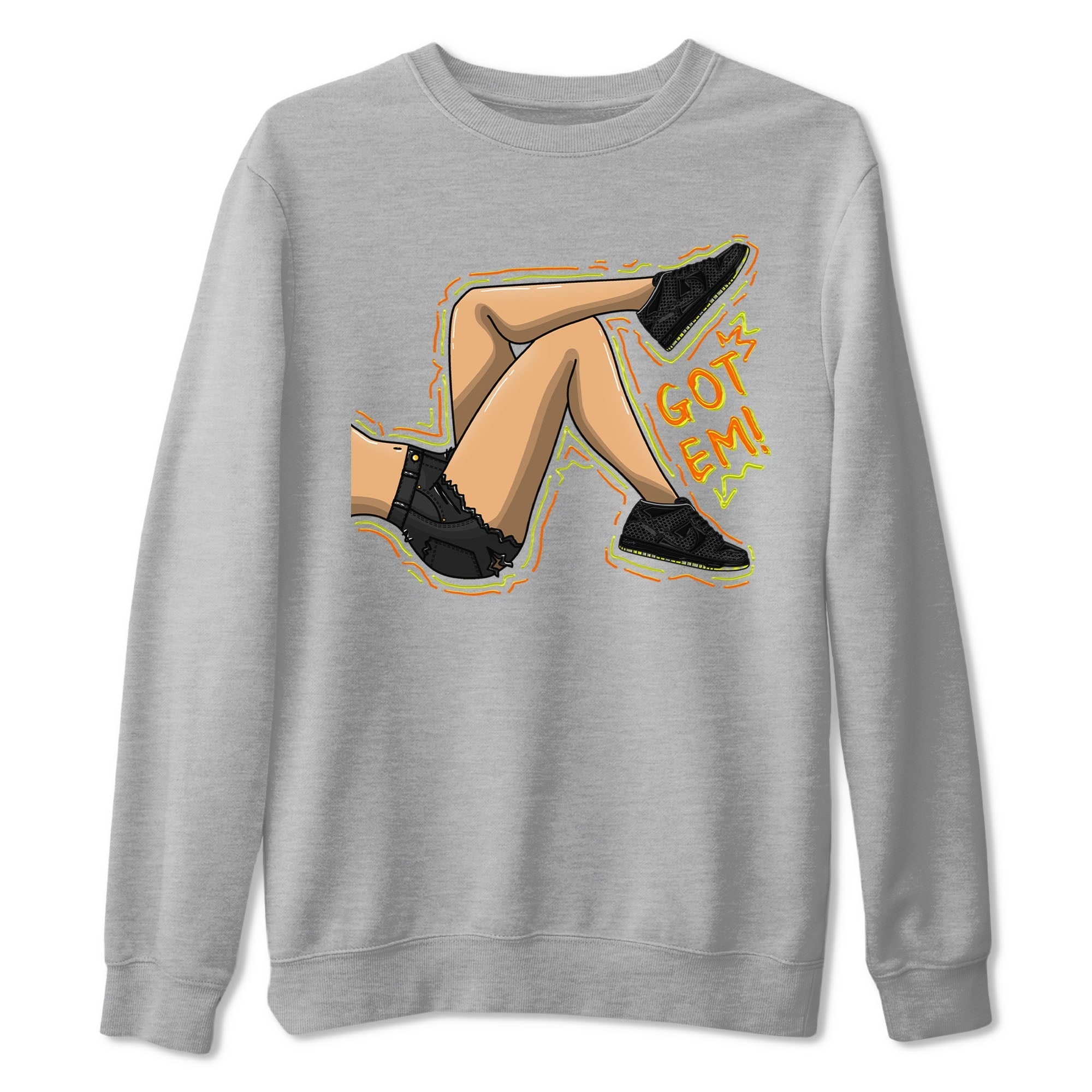 Nike Dunk Halloween shirt to match jordans Got Em Legs sneaker tees Nike Dunk Mid Halloween Drip Gear Zone Sneaker Matching Clothing Brand Unisex Sneaker Tee Heather Grey 2 T-Shirt