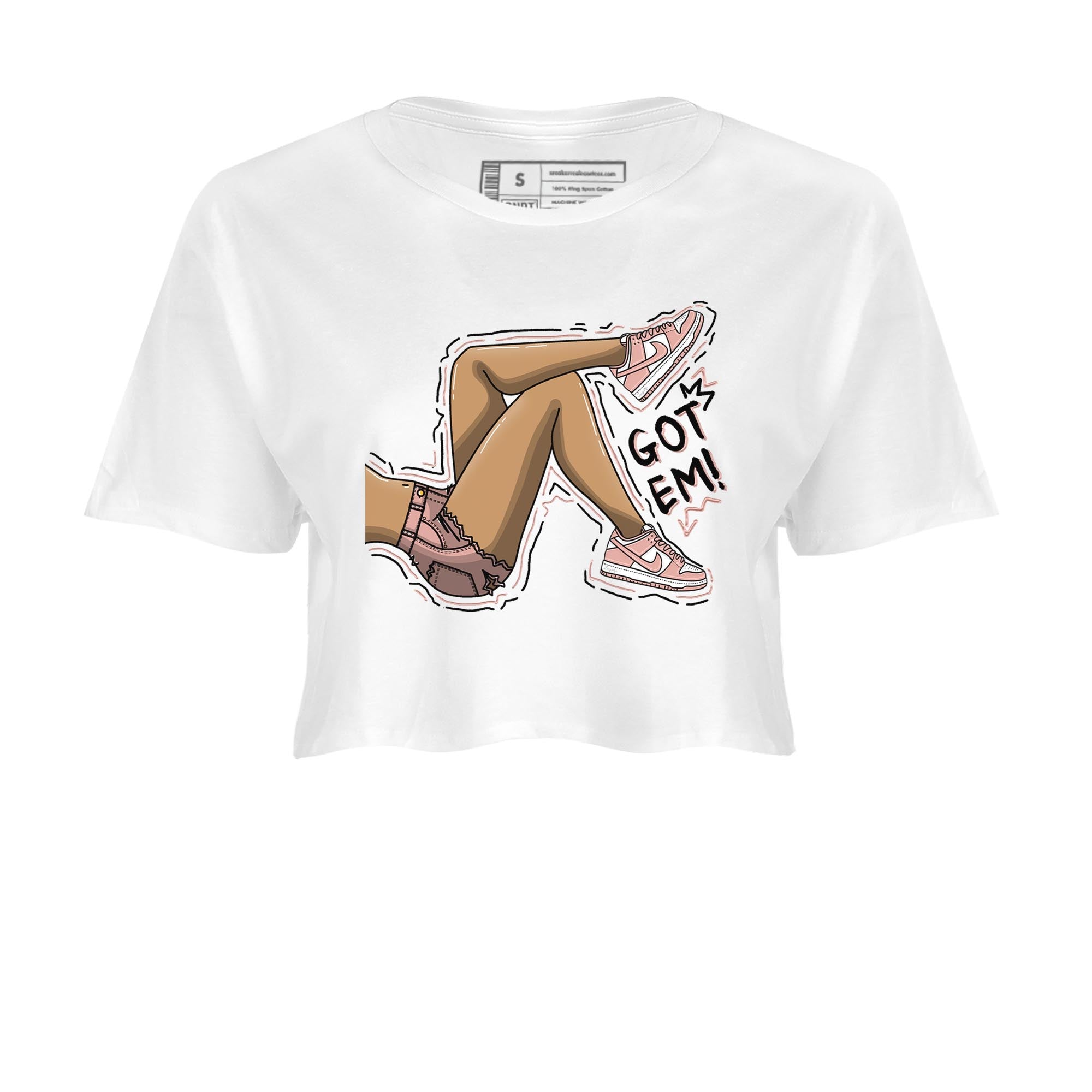 Nike Dunks Low Rose Whisper shirt to match jordans Got Em Legs Streetwear Sneaker Shirt Nike Dunk Rose Whisper Drip Gear Zone Sneaker Matching Clothing White 2 Crop T-Shirt