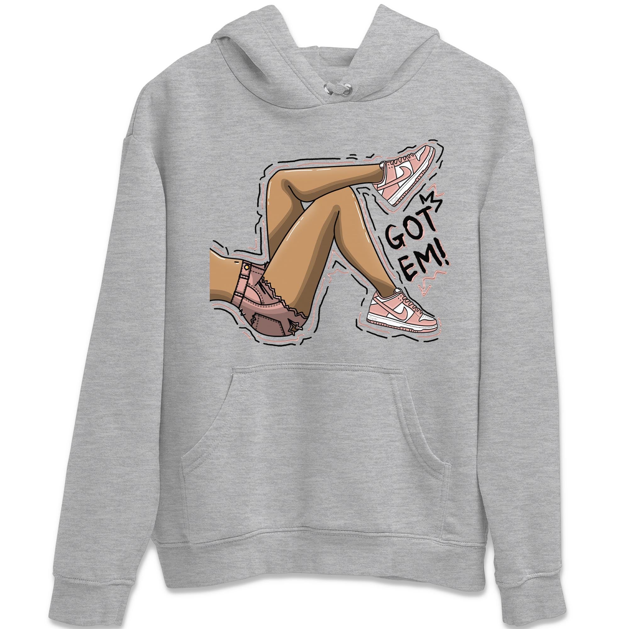Nike Dunks Low Rose Whisper shirt to match jordans Got Em Legs Streetwear Sneaker Shirt Nike Dunk Rose Whisper Drip Gear Zone Sneaker Matching Clothing Unisex Heather Grey 2 T-Shirt