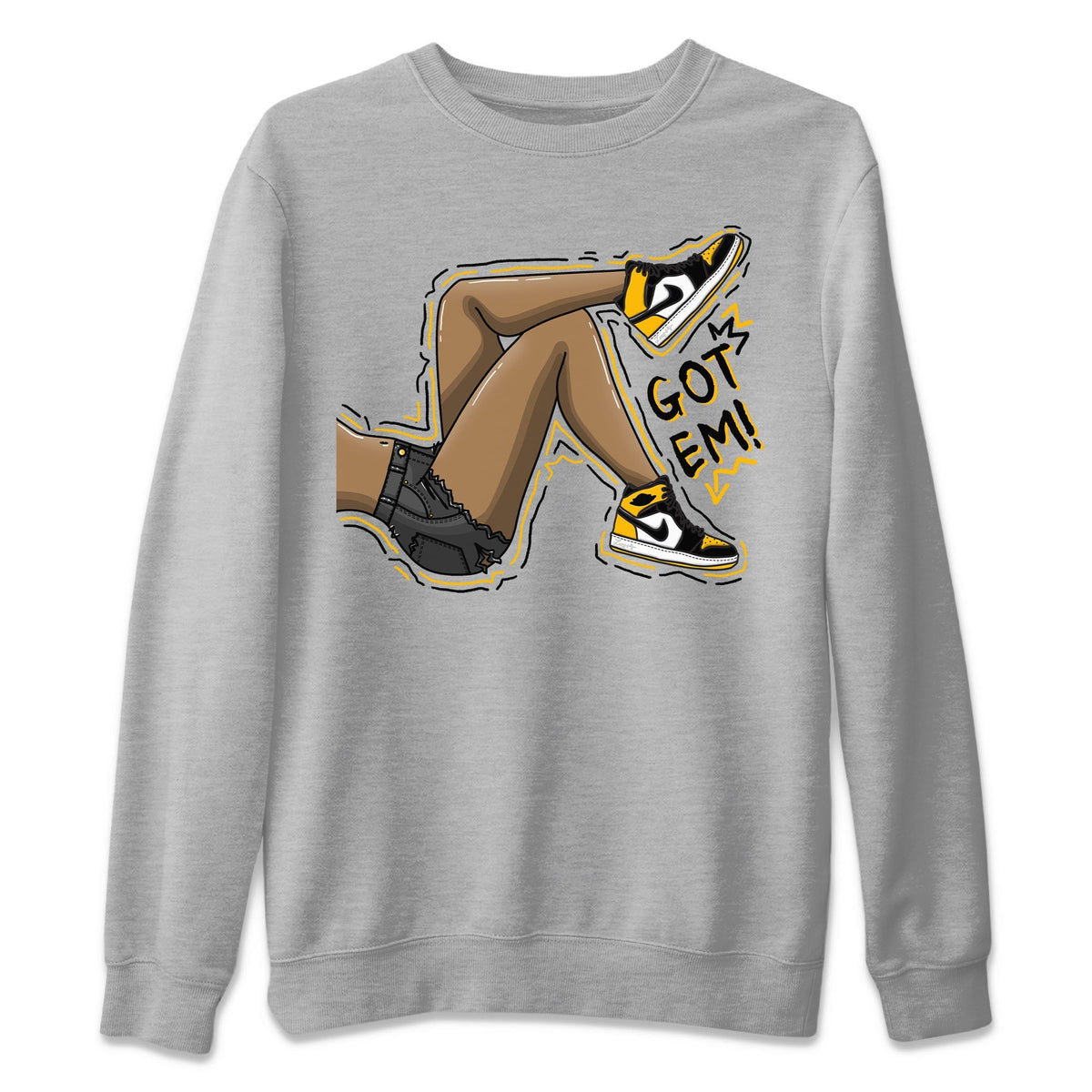 Jordan 1 Taxi Sneaker Matching T-Shirt Got Em Legs Sneaker Tees Jordan 1 Taxi Sneaker Release Tees Crew Neck Tees