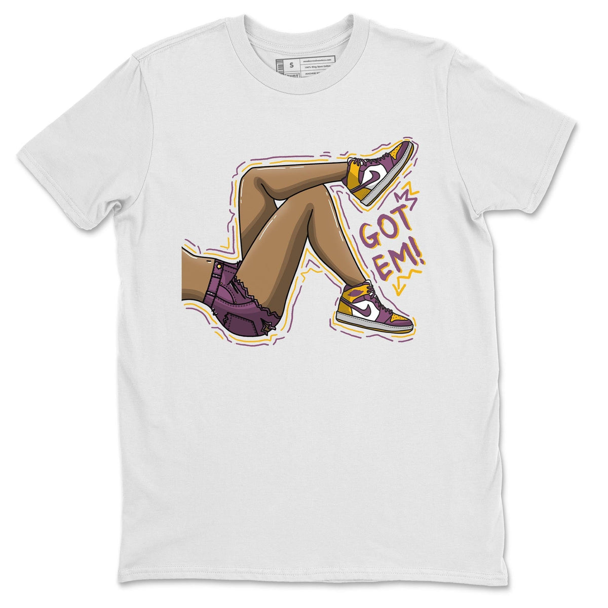 Jordan 1 Brotherhood Sneaker Matching T-Shirt Got Em Legs Sneaker Tees Jordan 1 Brotherhood Sneaker Release Tees Crew Neck Tees
