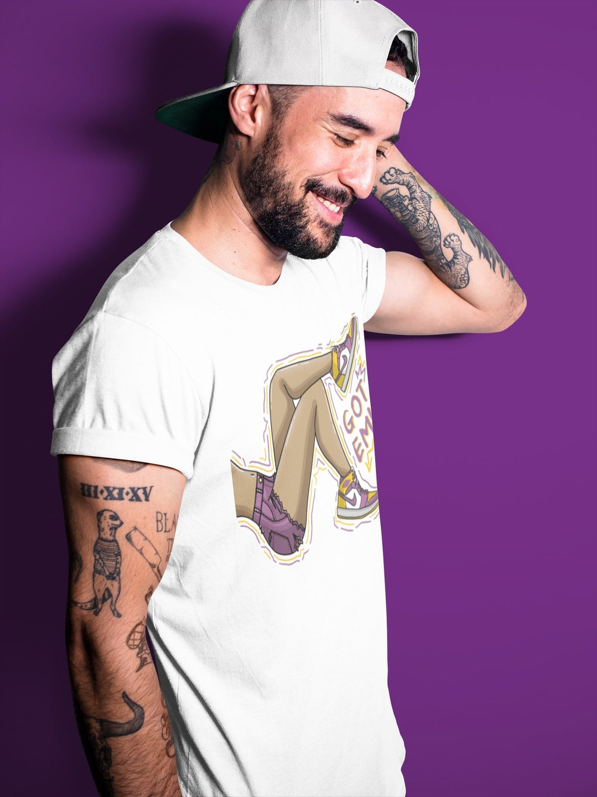 Jordan 1 Brotherhood Sneaker Matching T-Shirt Got Em Legs Sneaker Tees Jordan 1 Brotherhood Sneaker Release Tees Crew Neck Tees