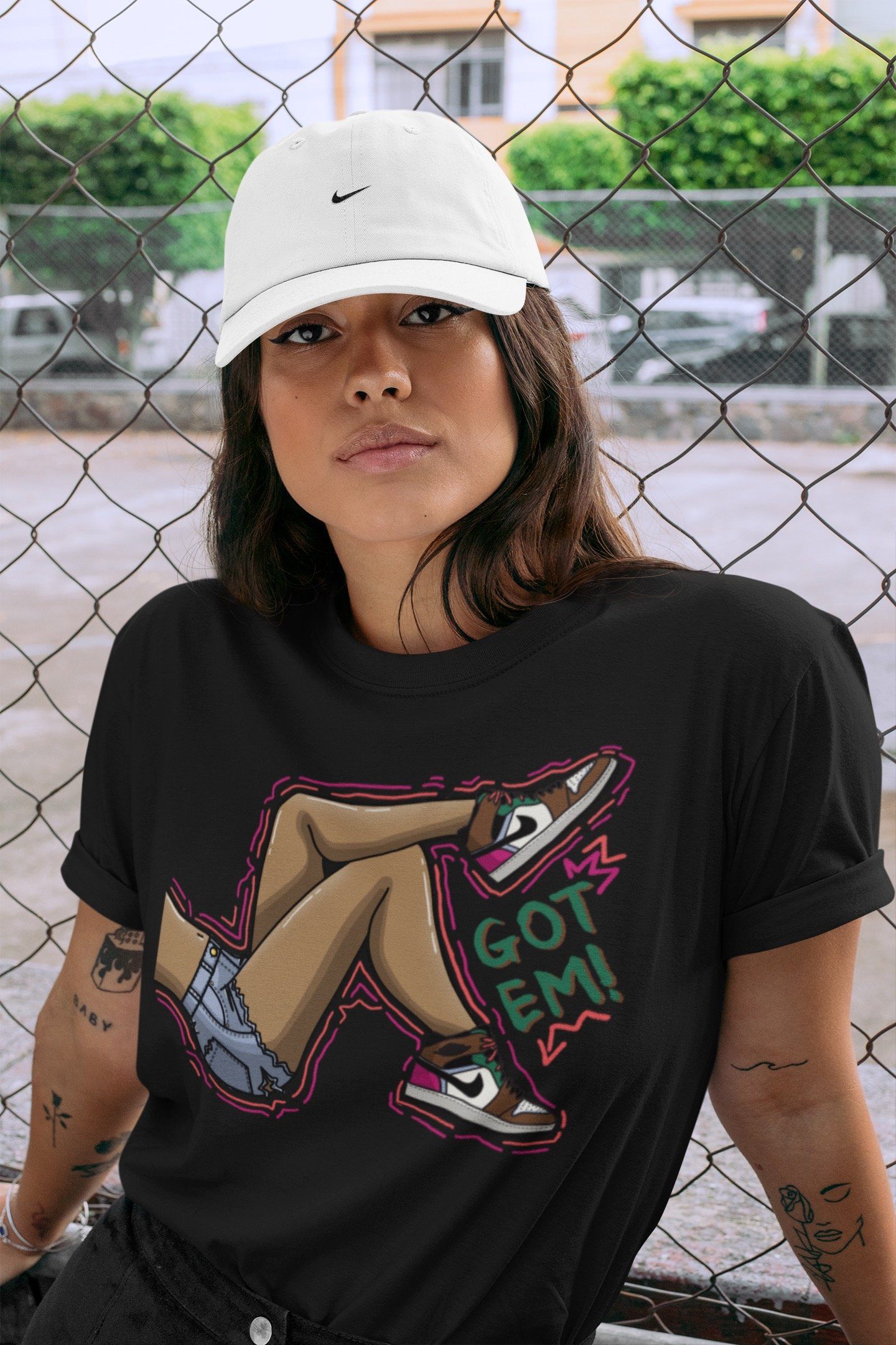 Jordan 1 Hand Crafted Sneaker Matching T-Shirt Got Em Legs Sneaker Tees Jordan 1 Hand Crafted Sneaker Release Tees Crew Neck Tees