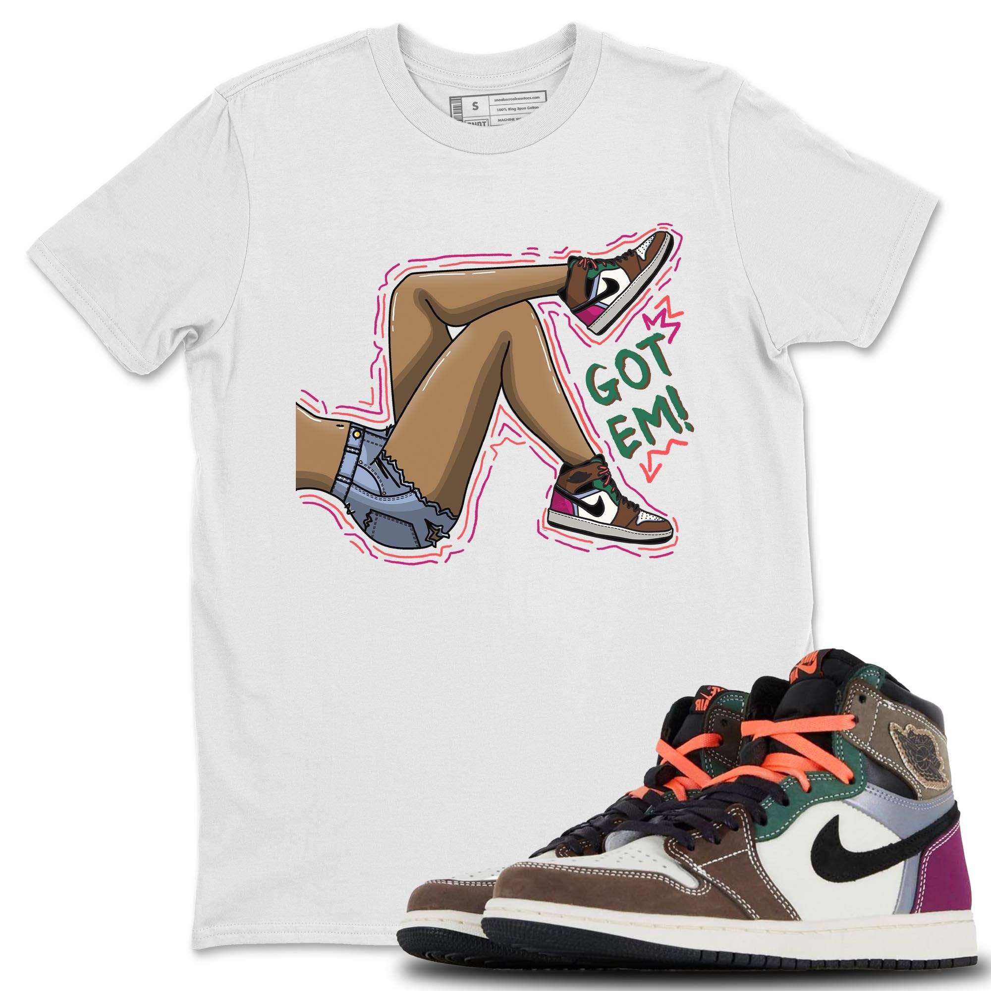 Jordan 1 Hand Crafted Sneaker Matching T-Shirt Got Em Legs Sneaker Tees Jordan 1 Hand Crafted Sneaker Release Tees Crew Neck Tees