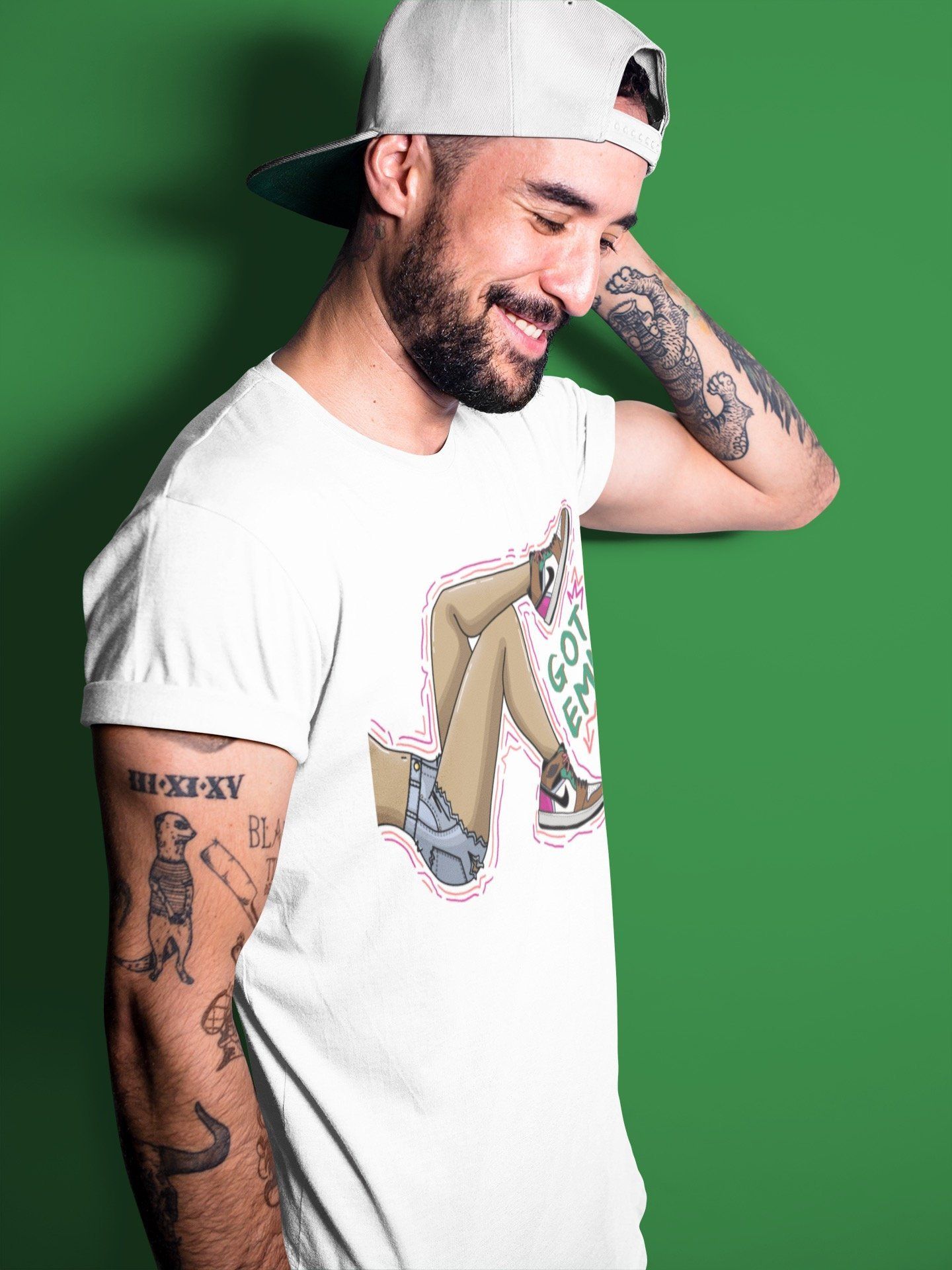 Jordan 1 Hand Crafted Sneaker Matching T-Shirt Got Em Legs Sneaker Tees Jordan 1 Hand Crafted Sneaker Release Tees Crew Neck Tees