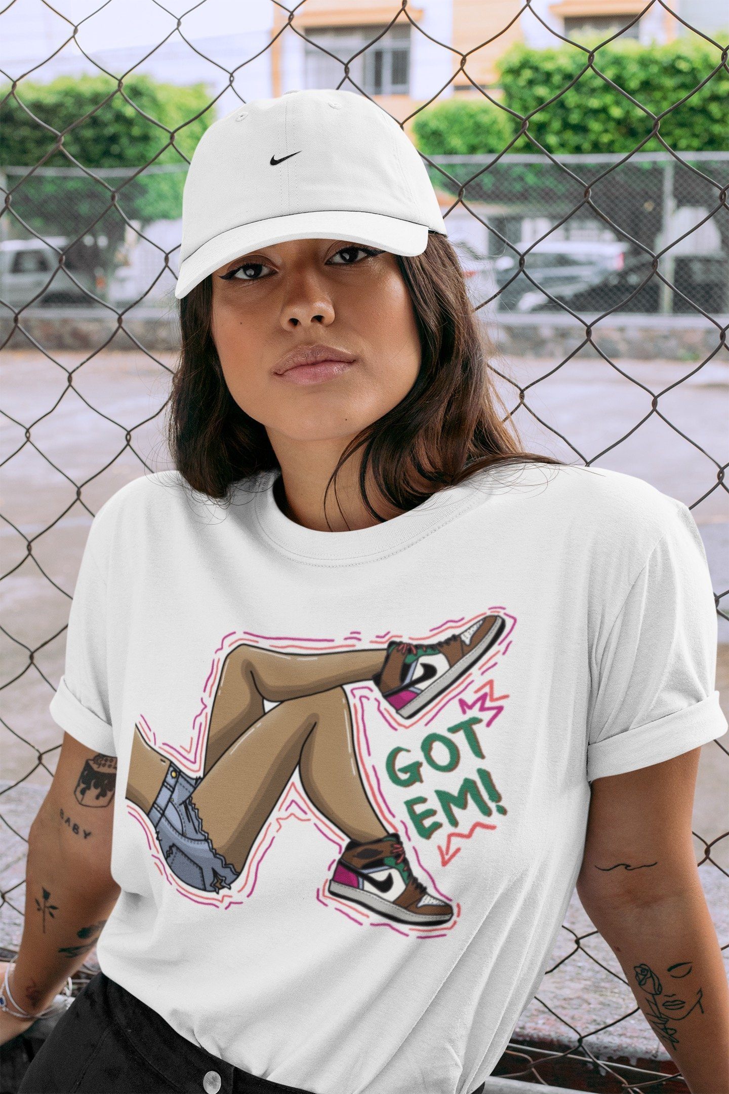 Jordan 1 Hand Crafted Sneaker Matching T-Shirt Got Em Legs Sneaker Tees Jordan 1 Hand Crafted Sneaker Release Tees Crew Neck Tees