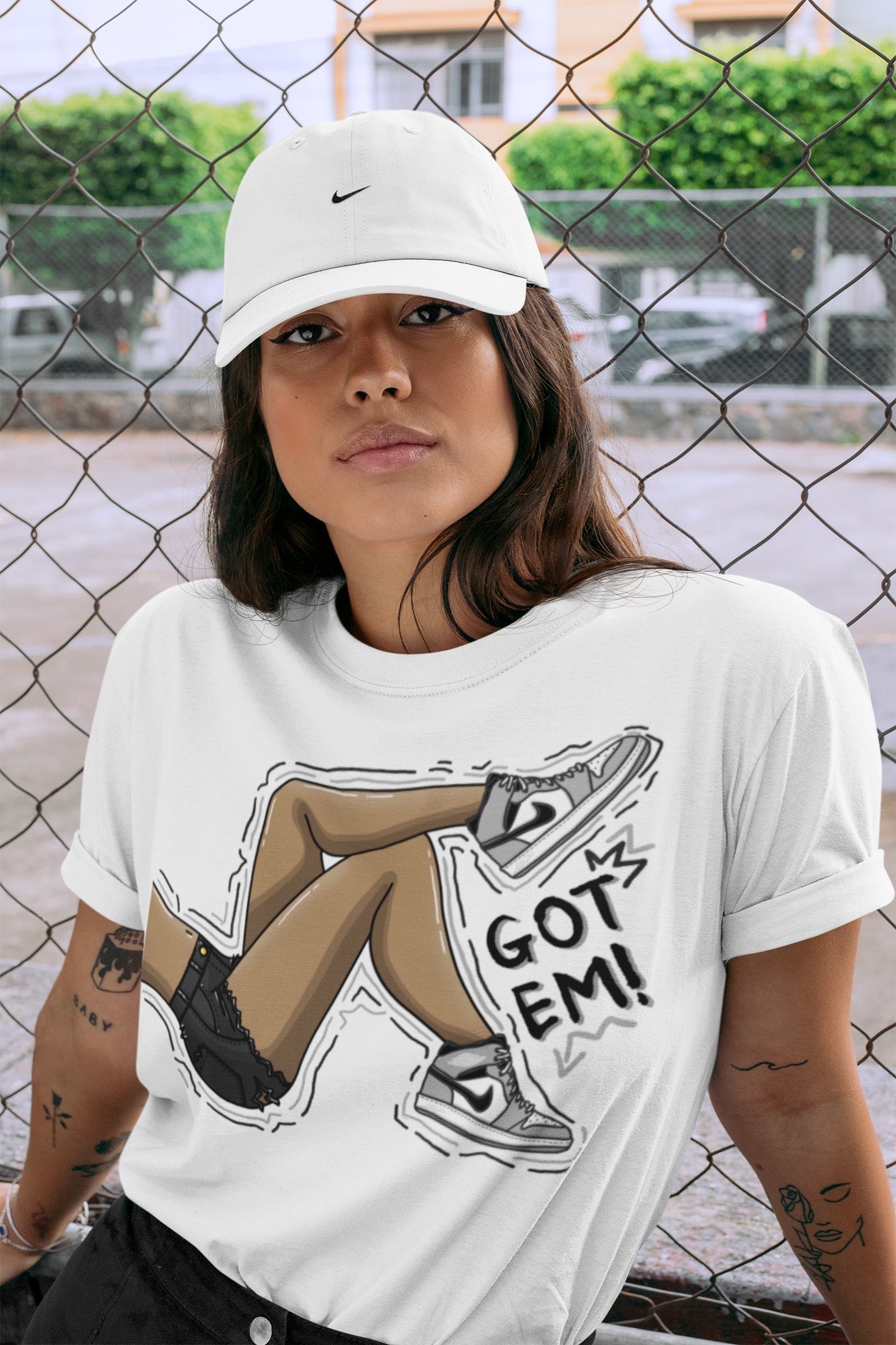 Jordan 1 Light Smoke Grey Sneaker Matching T-Shirt Got Em Legs Sneaker Tees Jordan 1 Light Smoke Grey Sneaker Release Tees Crew Neck Tees