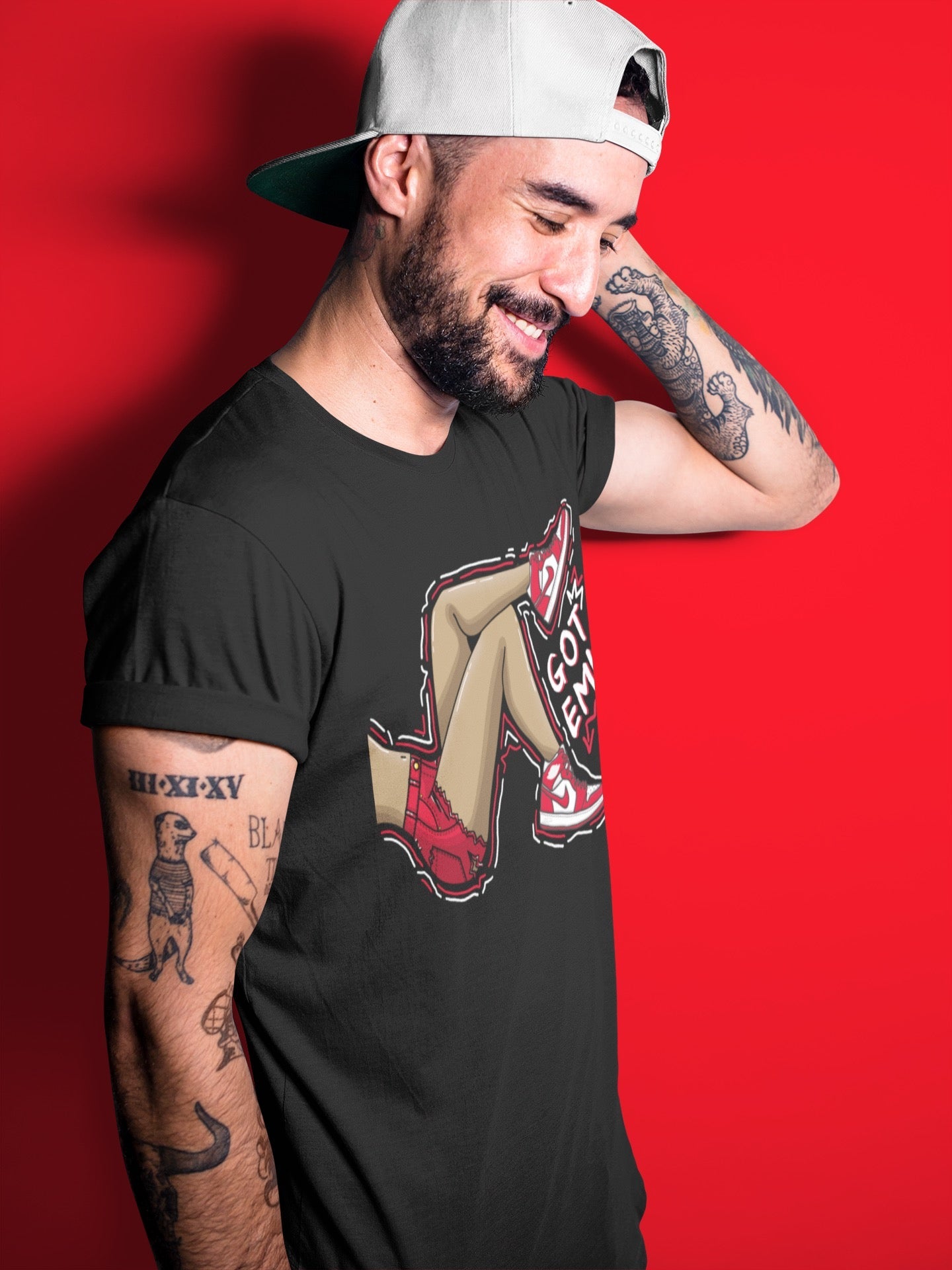 Jordan 1 Newstalgia Sneaker Matching T-Shirt Got Em Legs Sneaker Tees Jordan 1 Newstalgia Sneaker Release Tees Crew Neck Tees