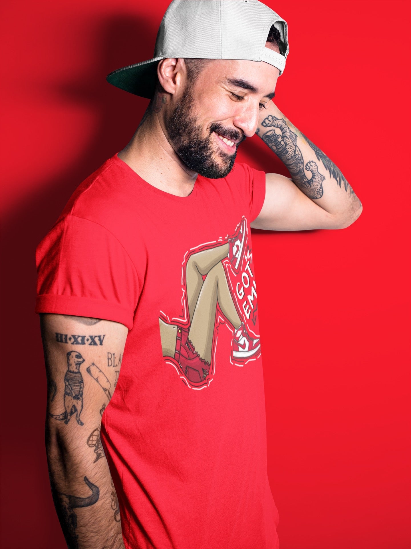 Jordan 1 Newstalgia Sneaker Matching T-Shirt Got Em Legs Sneaker Tees Jordan 1 Newstalgia Sneaker Release Tees Crew Neck Tees