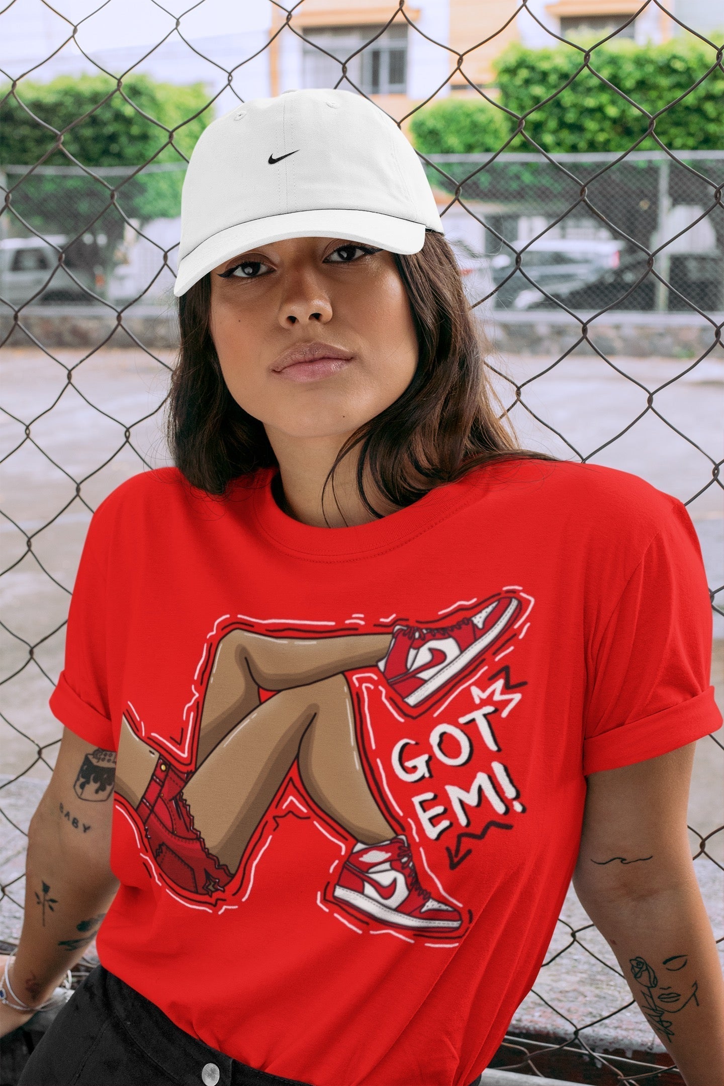 Jordan 1 Newstalgia Sneaker Matching T-Shirt Got Em Legs Sneaker Tees Jordan 1 Newstalgia Sneaker Release Tees Crew Neck Tees