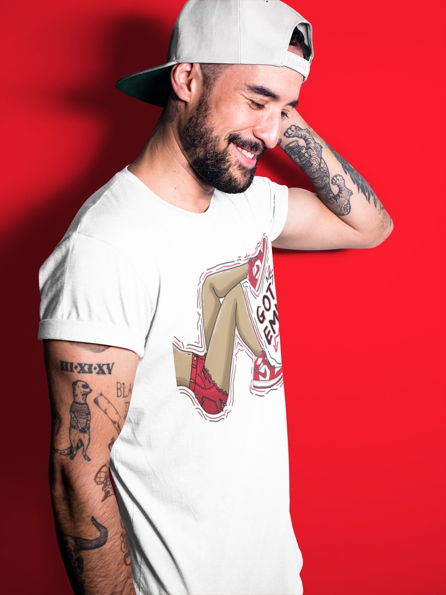 Jordan 1 Newstalgia Sneaker Matching T-Shirt Got Em Legs Sneaker Tees Jordan 1 Newstalgia Sneaker Release Tees Crew Neck Tees