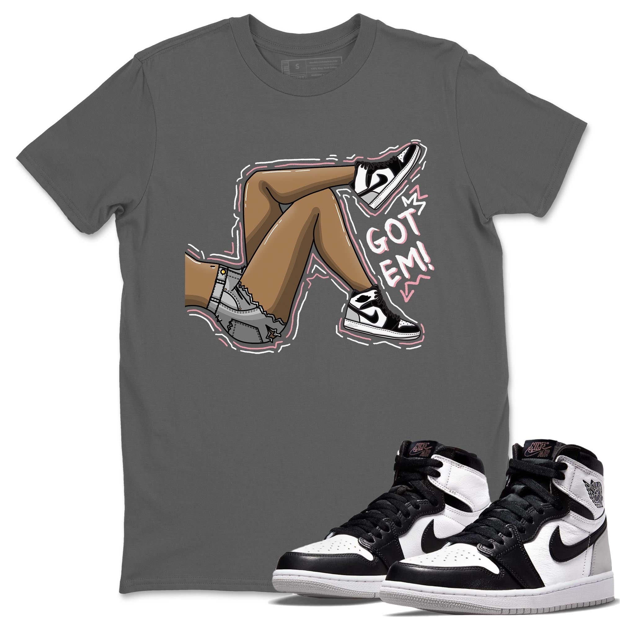 Jordan 1 Stage Haze Sneaker Matching T-Shirt Got Em Legs Sneaker Tees Jordan 1 Stage Haze Sneaker Release Tees Crew Neck Tees