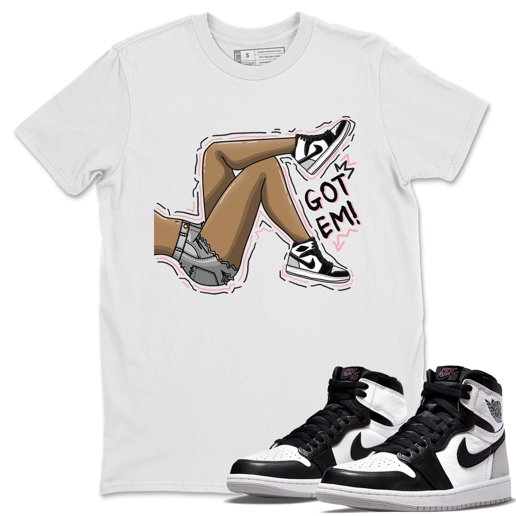 Jordan 1 Stage Haze Sneaker Matching T-Shirt Got Em Legs Sneaker Tees Jordan 1 Stage Haze Sneaker Release Tees Crew Neck Tees
